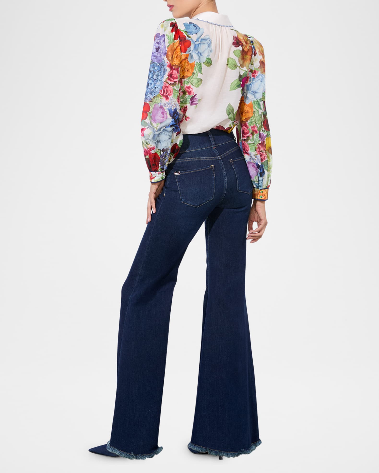 Roanne Floral Button-Front Blouse