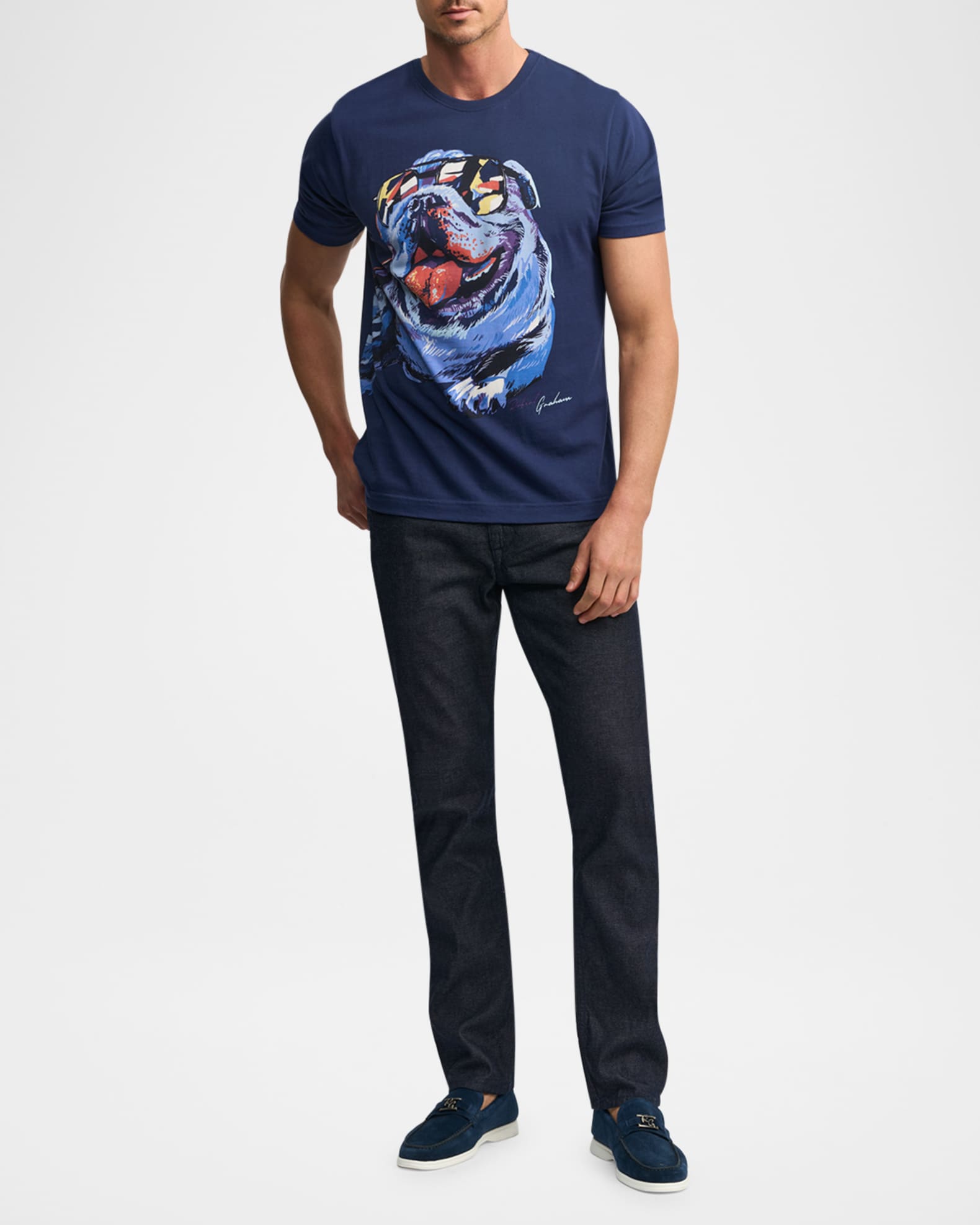 Men's Whiskey Bulldog Graphic T-Shirt 1