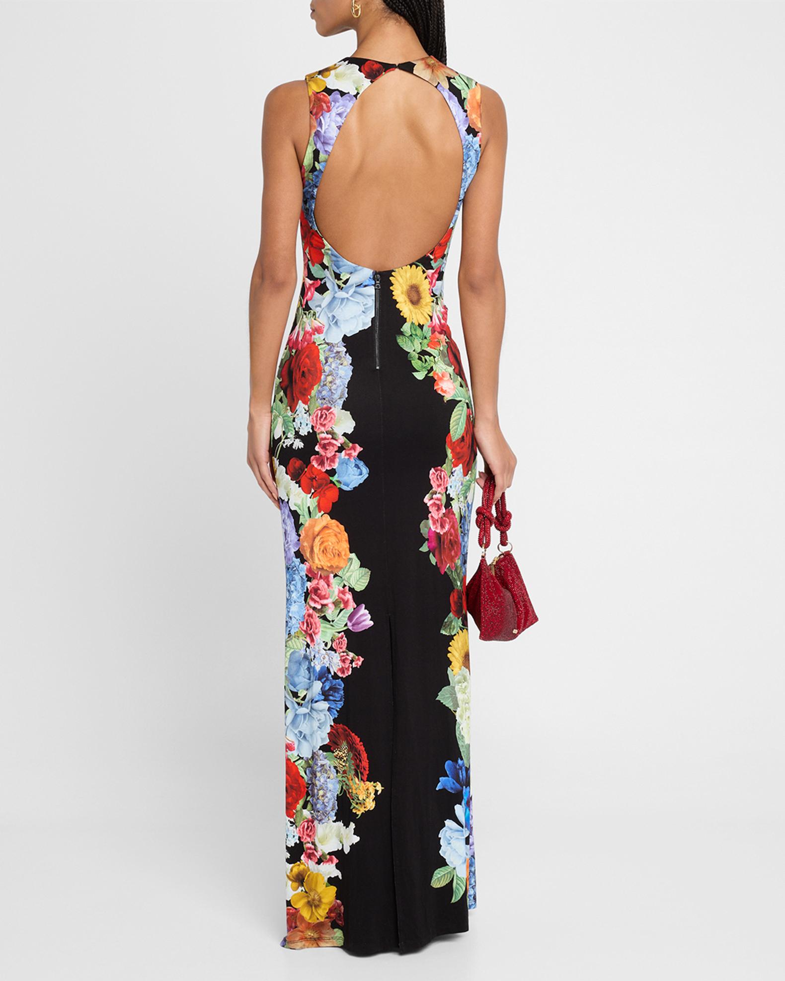 alice olivia delora floral maxi dress ALICE + OLIVIA Delora Floral Strapless Maxi Dress