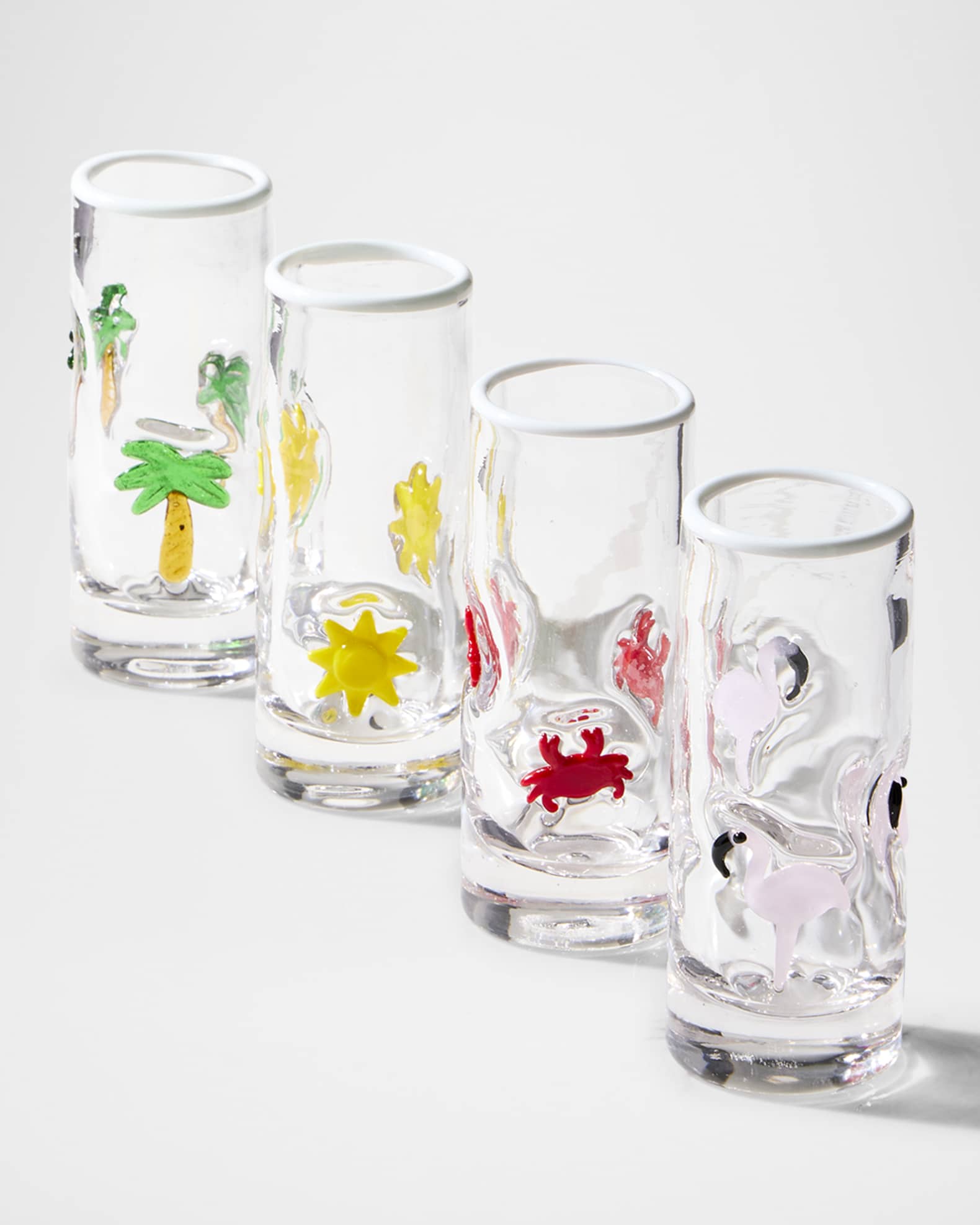 Summer Fun 2.8 oz. Shot Glasses, Set of 4 0