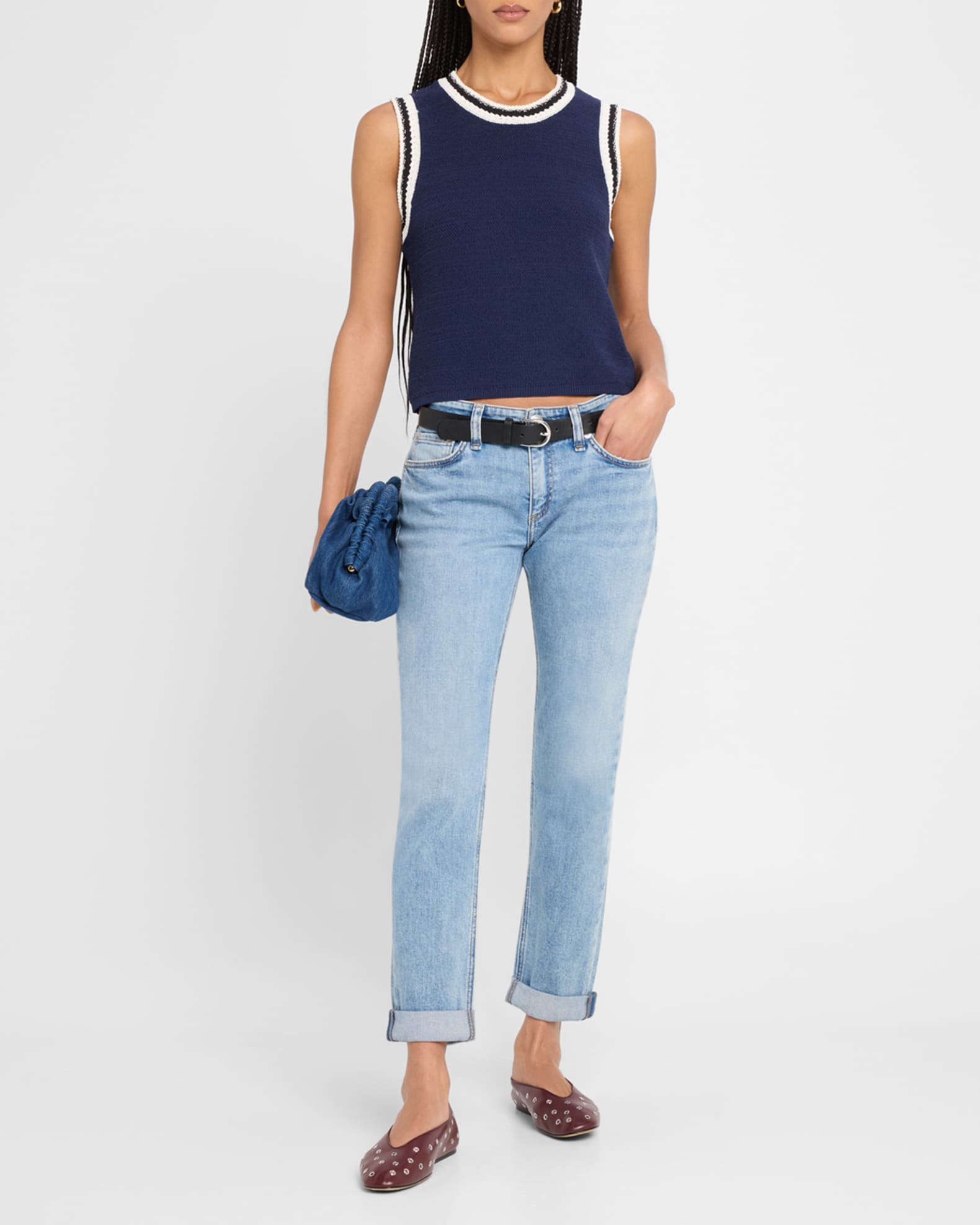 Dre Low-Rise Slim Boyfriend Jeans 1