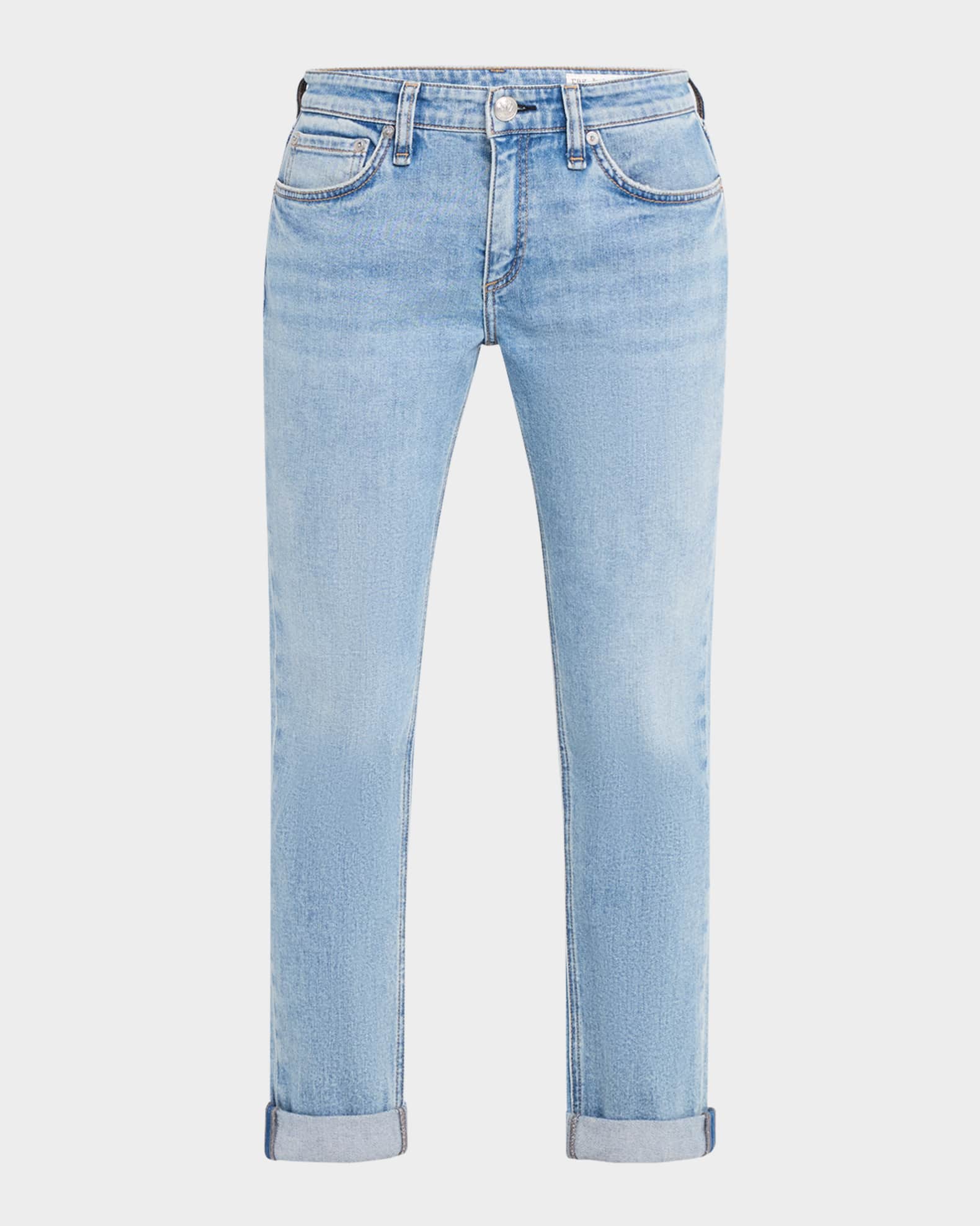 Dre Low-Rise Slim Boyfriend Jeans 0