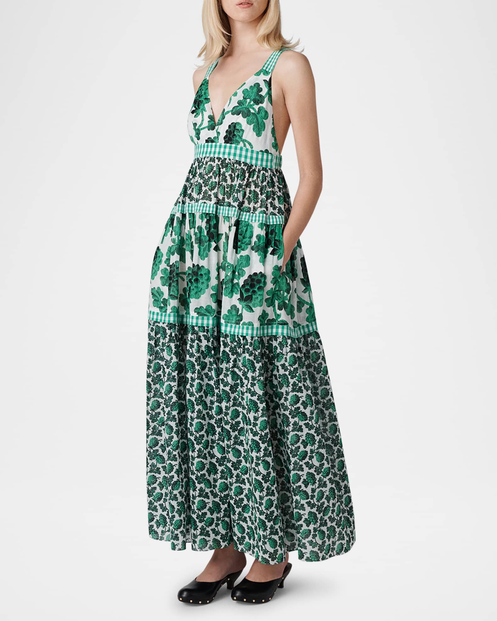 Josephine Tiered Fruit-Print Maxi Dress 1