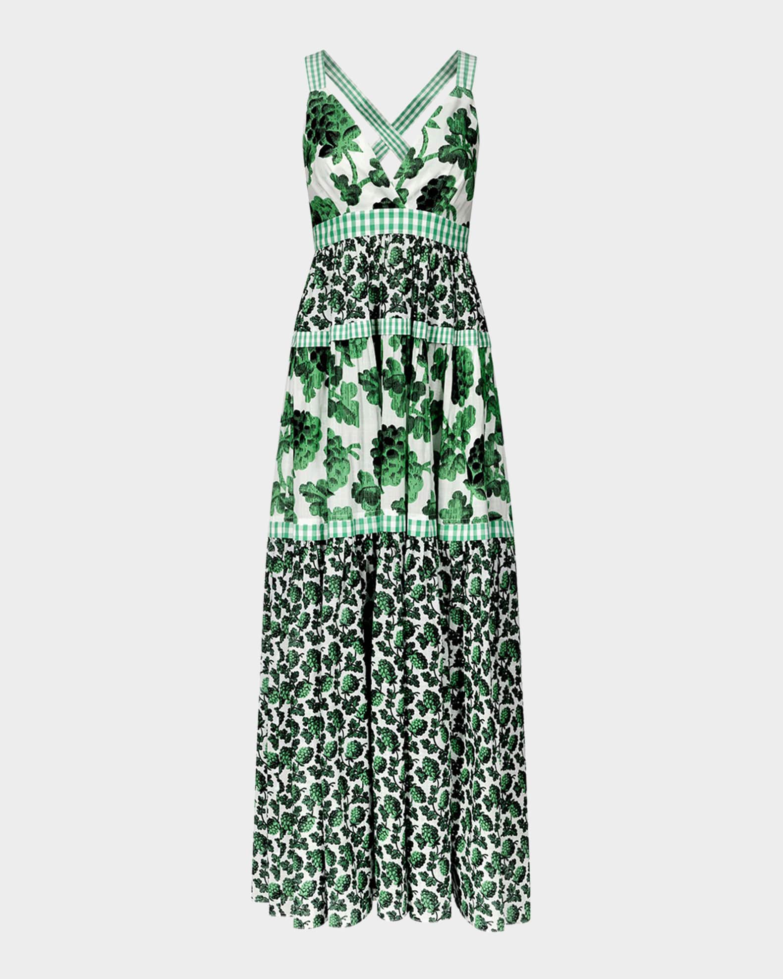 Josephine Tiered Fruit-Print Maxi Dress 0