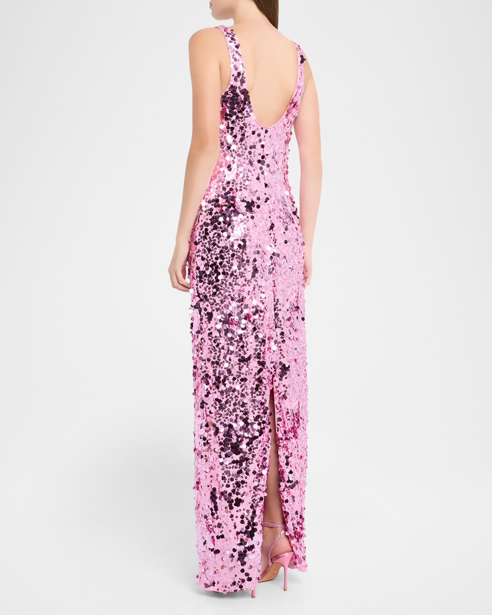 SIMKHAI Bex Sequined Maxi Tank Dress | Neiman Marcus