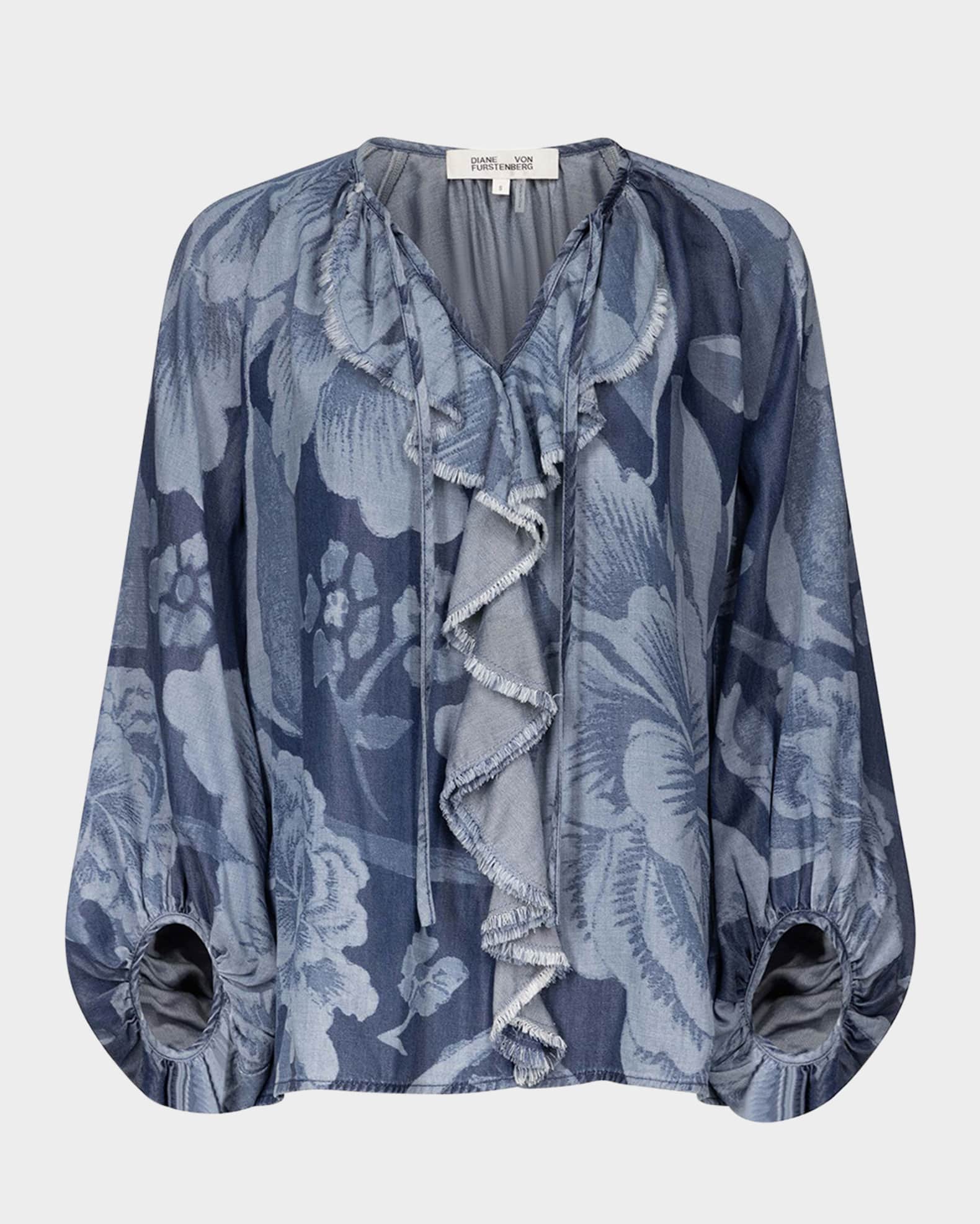 Nicky Floral-Print Ruffle Top 0