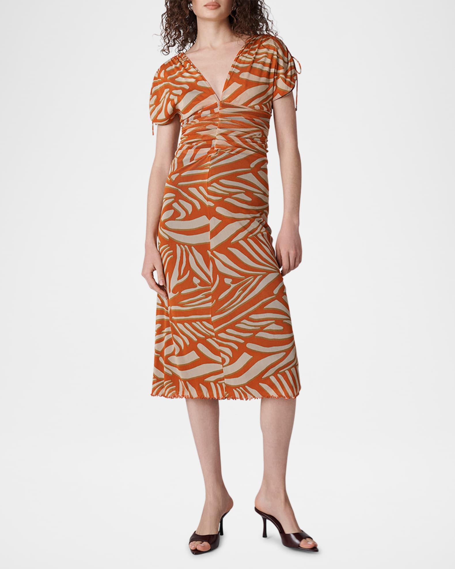 Ella Ruched Reversible Midi Dress 1