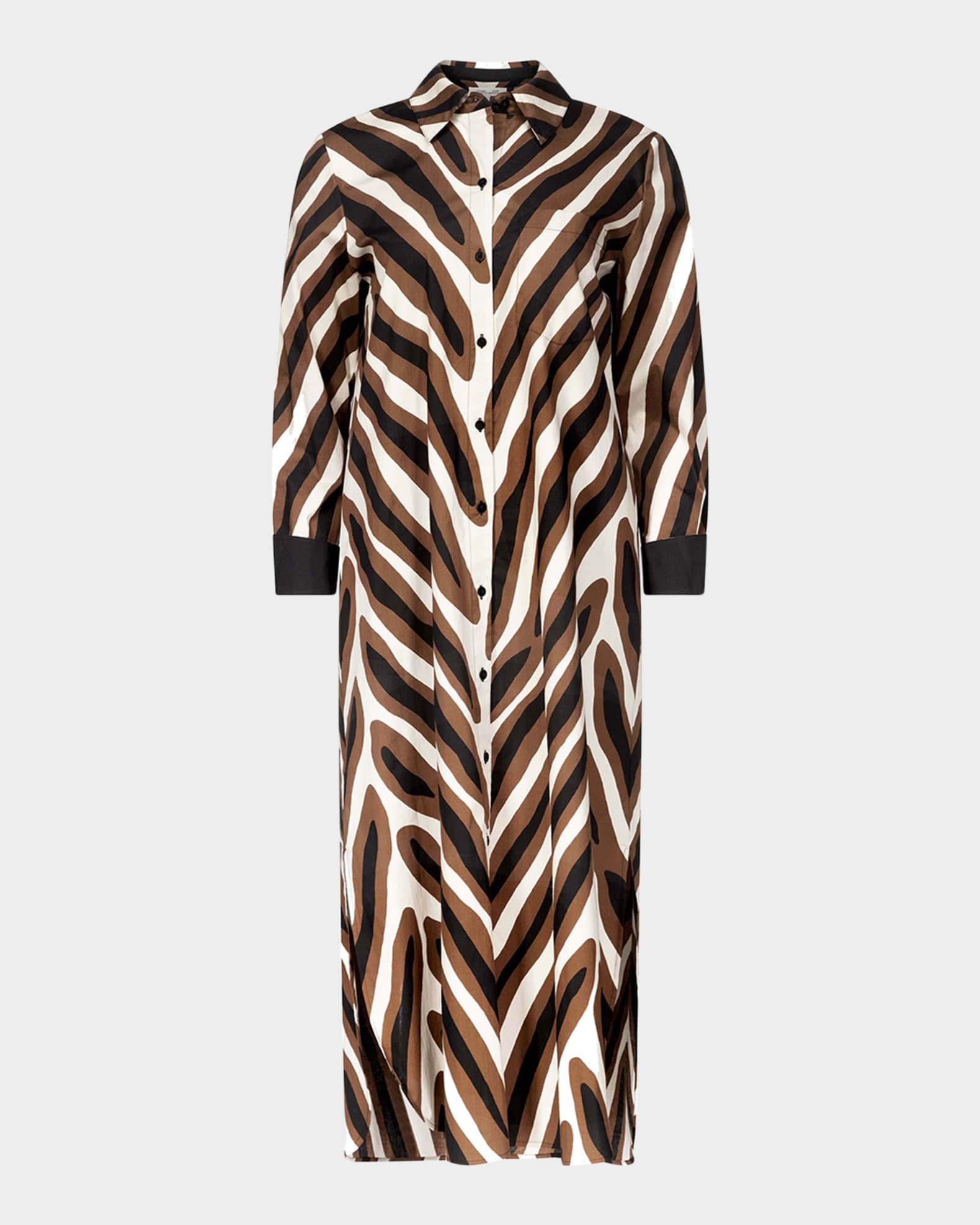 Karrington Striped Midi Shirtdress 0