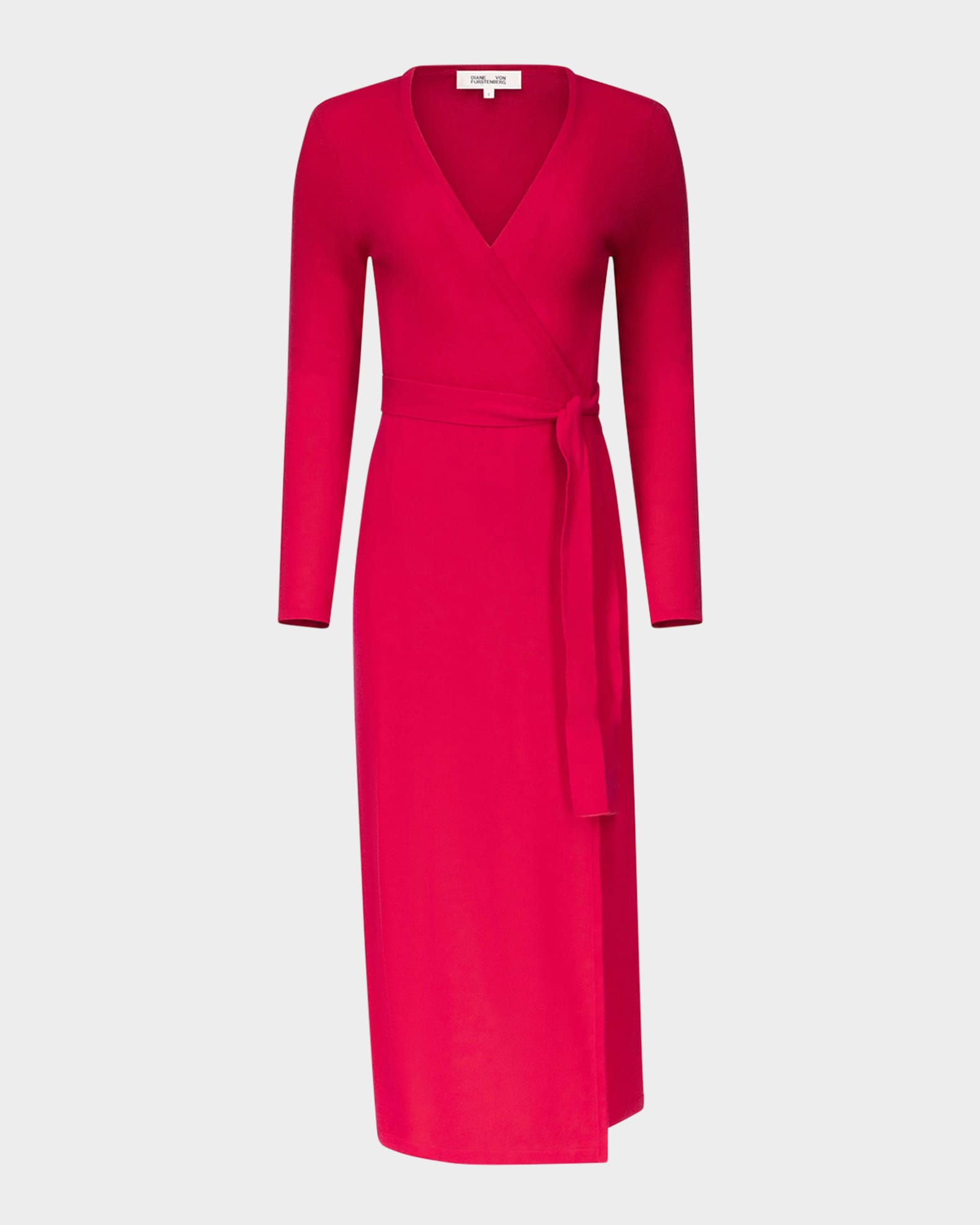 Diane von Furstenberg Astrid Wool-Cashmere Knit Midi Wrap Dress