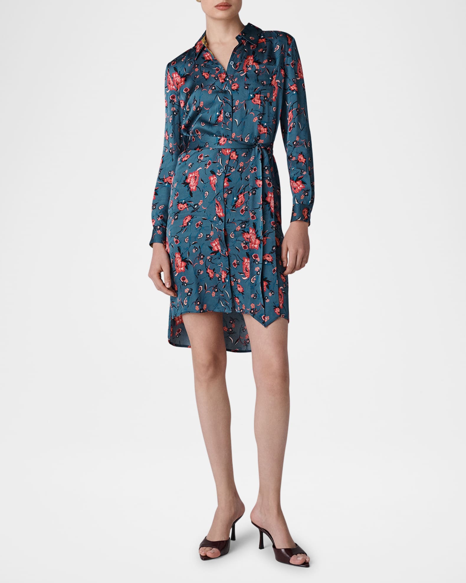 Prita Floral-Print Viscose Mini Shirtdress 1