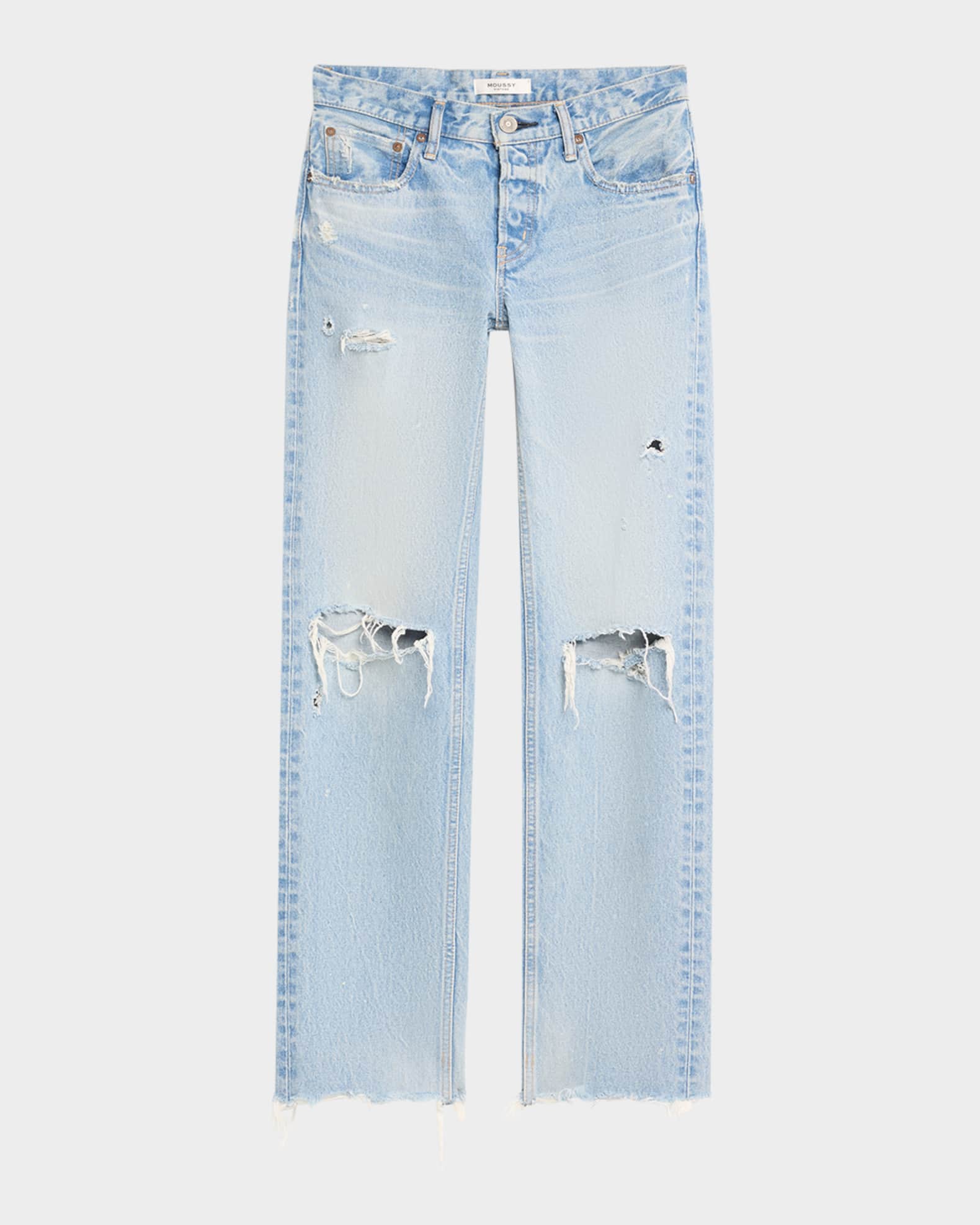 MOUSSY VINTAGE Odessa Straight Low-Rise Jeans | Neiman Marcus