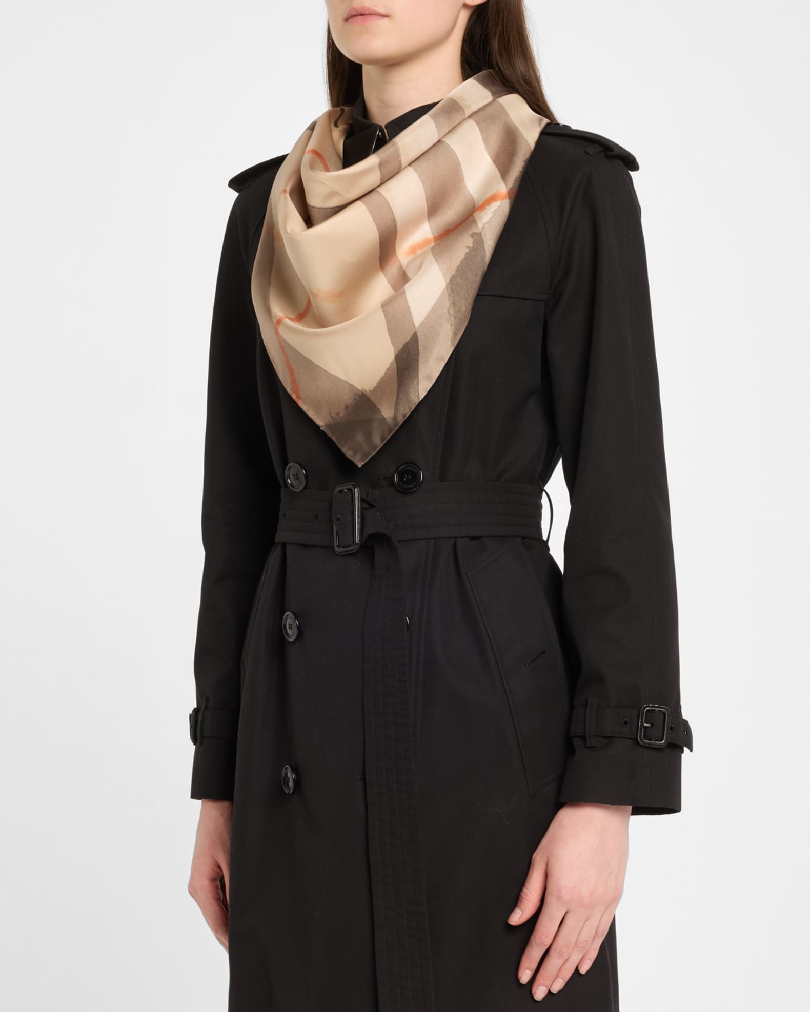 スカーフ Burberry Silk Scarf Watercolor Effect Check Burberry Silk Scarf Watercolor Effect Check – LOZURI®