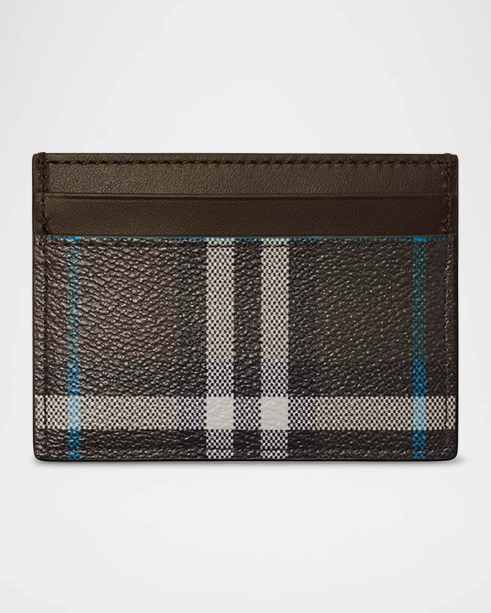 Sandon Check Leather Card Holder 1