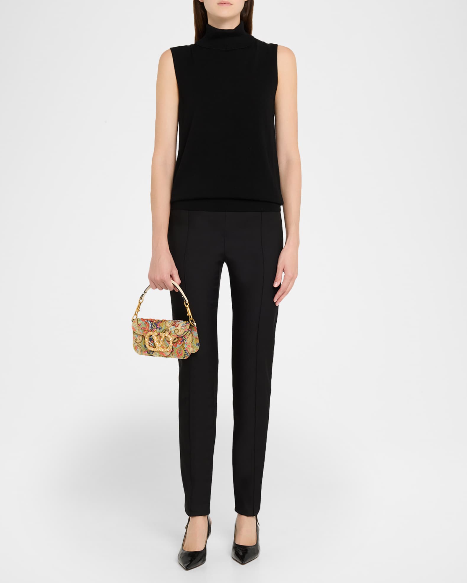 Valentino Garavani Loco Small VLOGO Paisley Embellished Shoulder