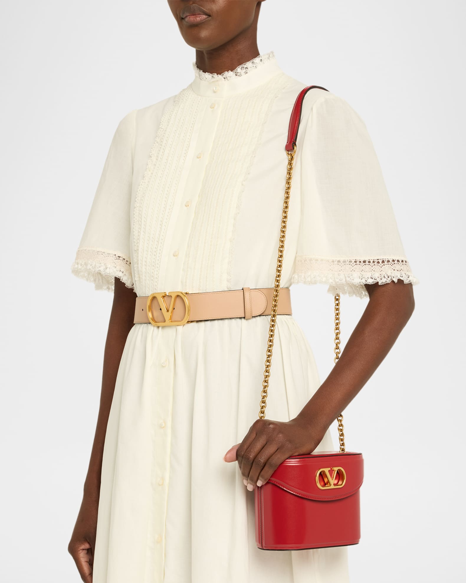 Valentino Garavani Vain Vanity Bucket Leather Crossbody Bag