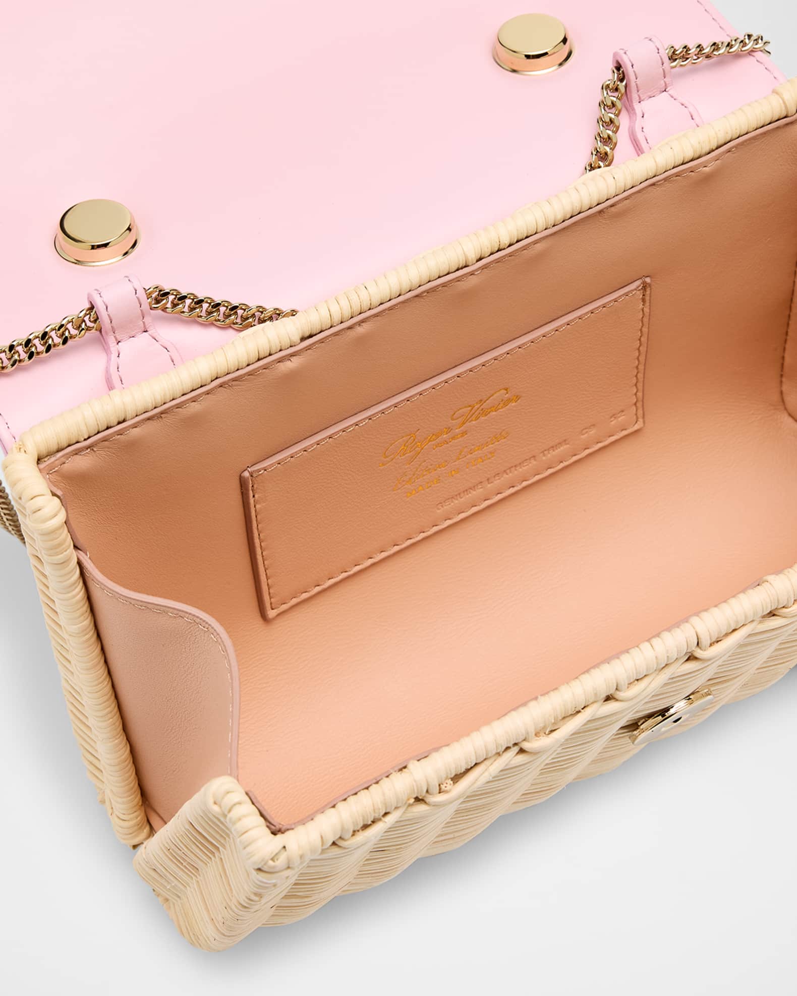 ショルダーバッグ・ポシェット ROGER VIVIER LEATHER SHOULDER BAG Roger Vivier Miss Vivier Crystal Embellished Strass Black