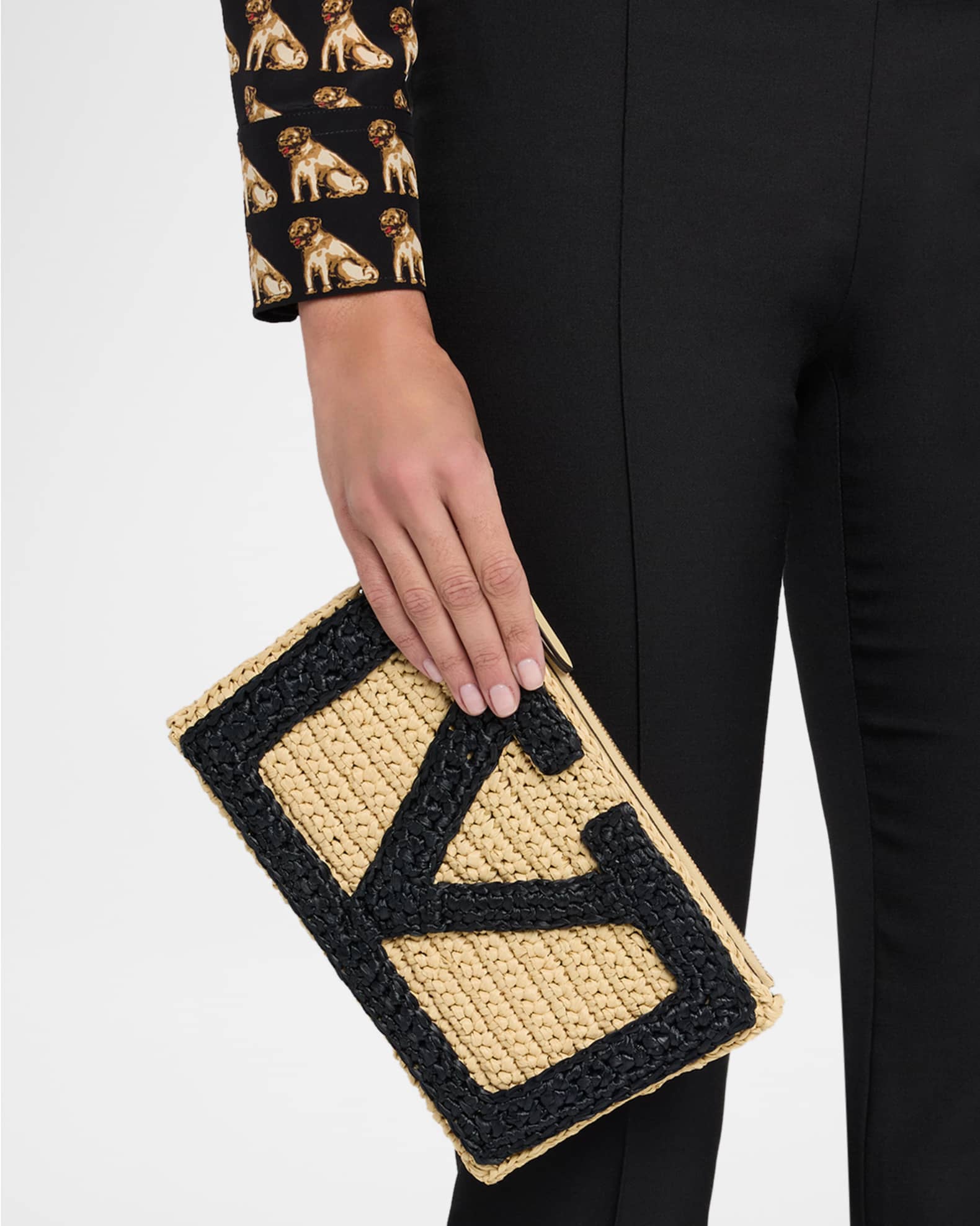 Valentino Garavani Viva Superstar VLOGO Crochet Clutch Bag