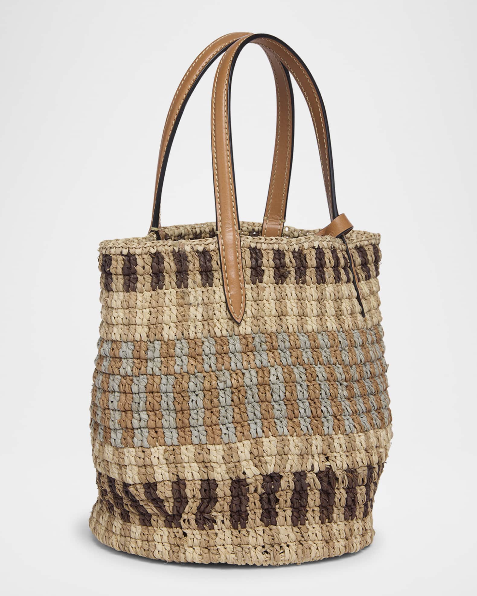 Valentino Garavani VLOGO Signature Small Crochet Bucket Bag