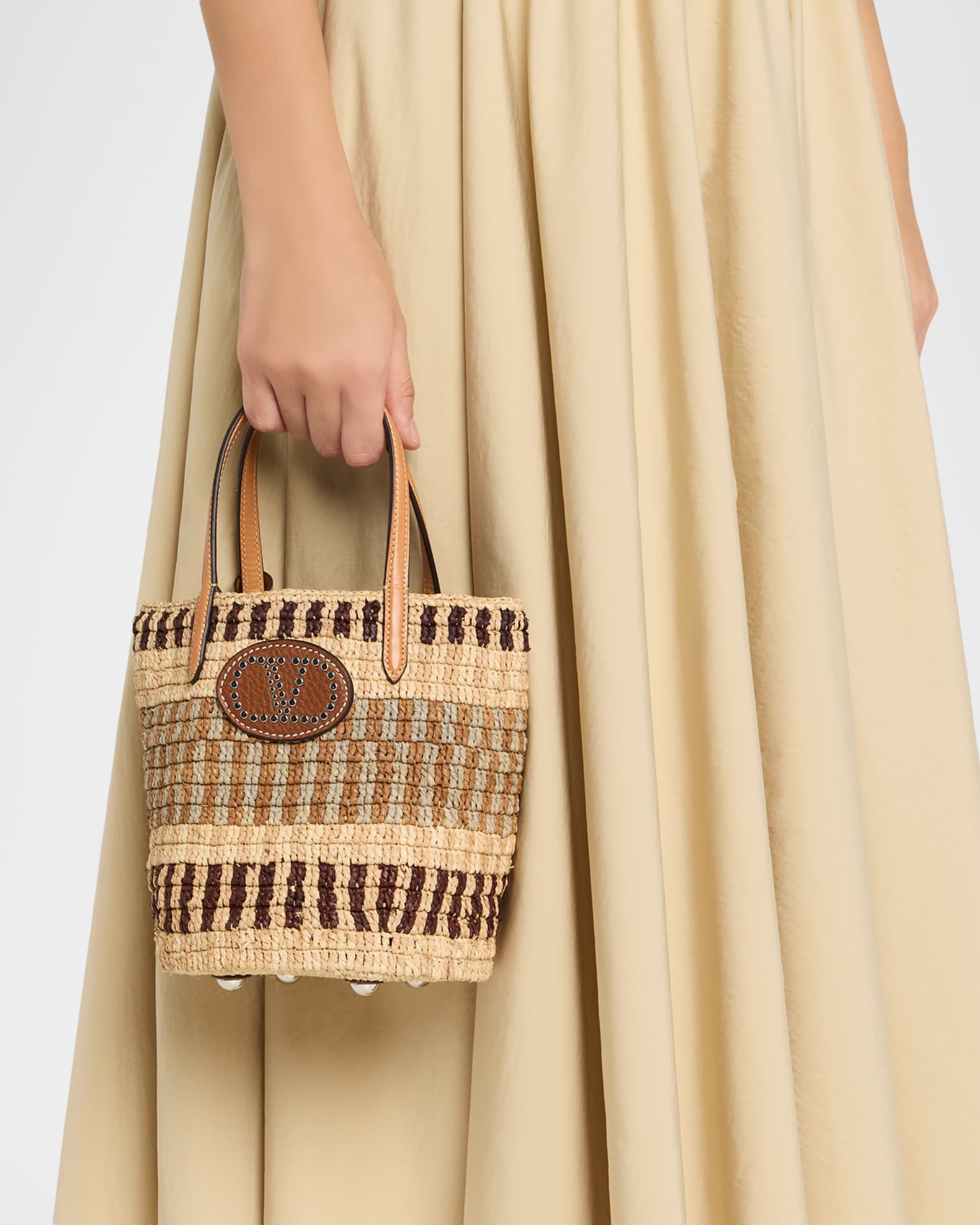 Valentino Garavani VLOGO Signature Small Crochet Bucket Bag