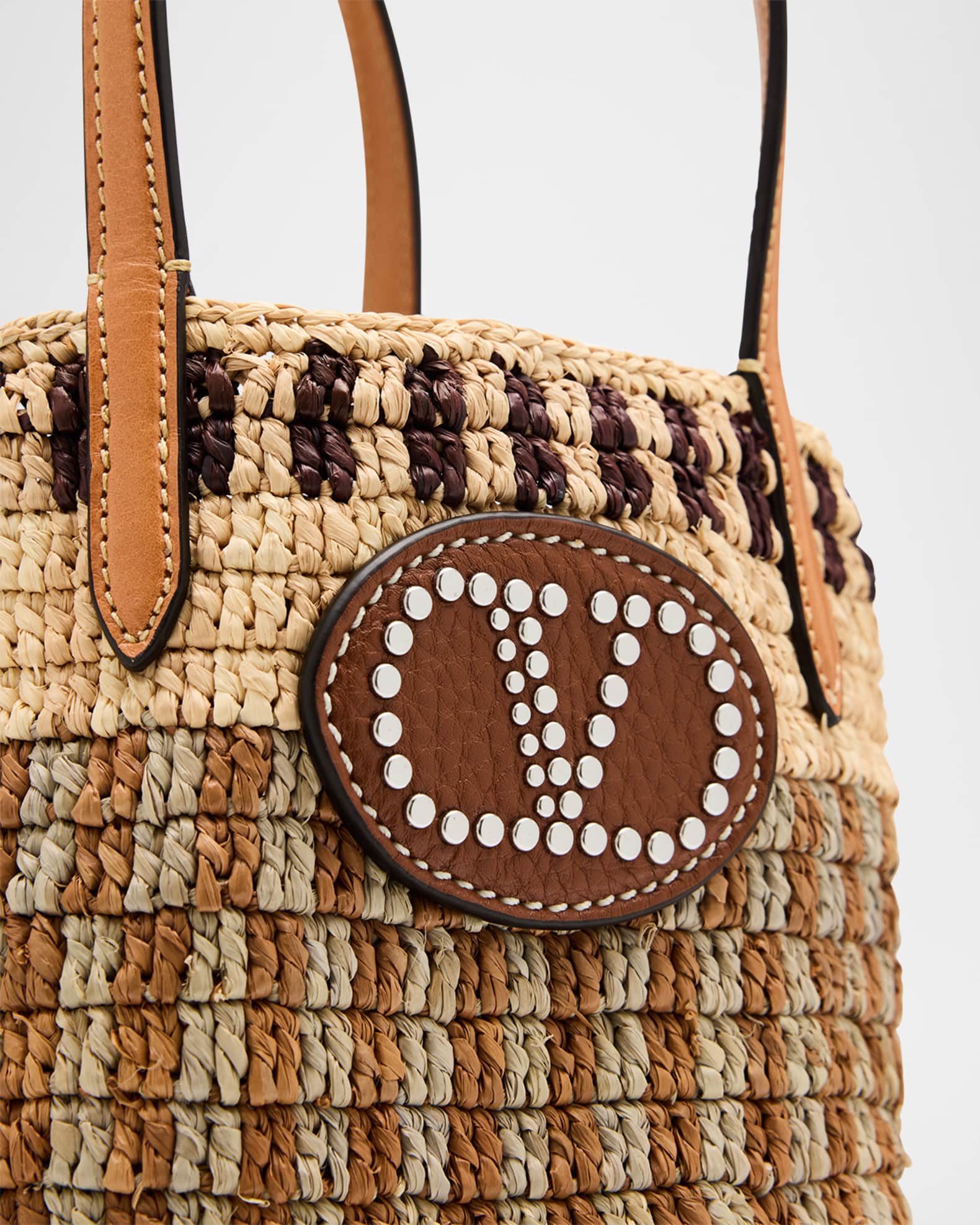 Valentino Garavani VLOGO Signature Small Crochet Bucket Bag