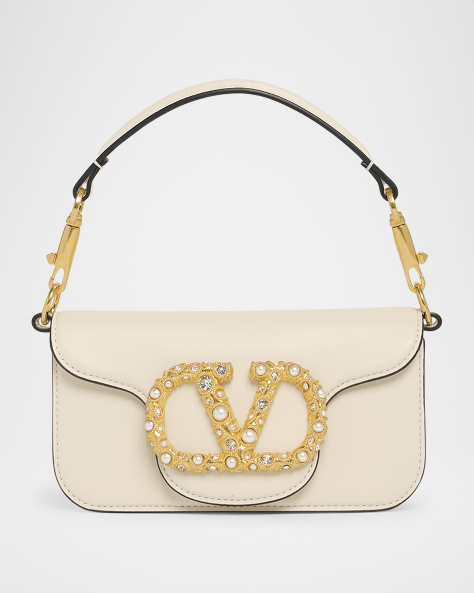 Valentino Garavani Loco Studded VLOGO Small Leather Shoulder