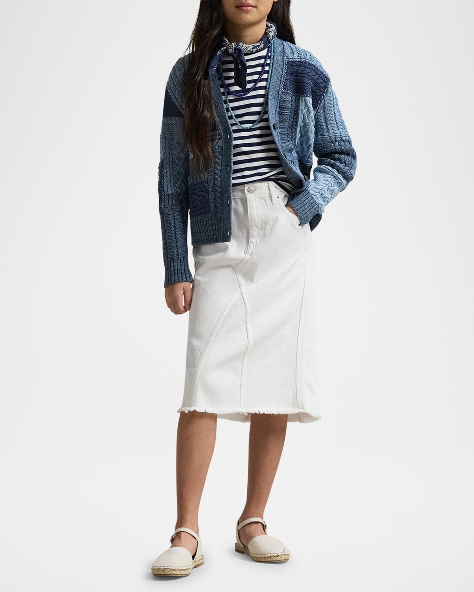Girl's Denim Mini Skirt, Size 7-12 1