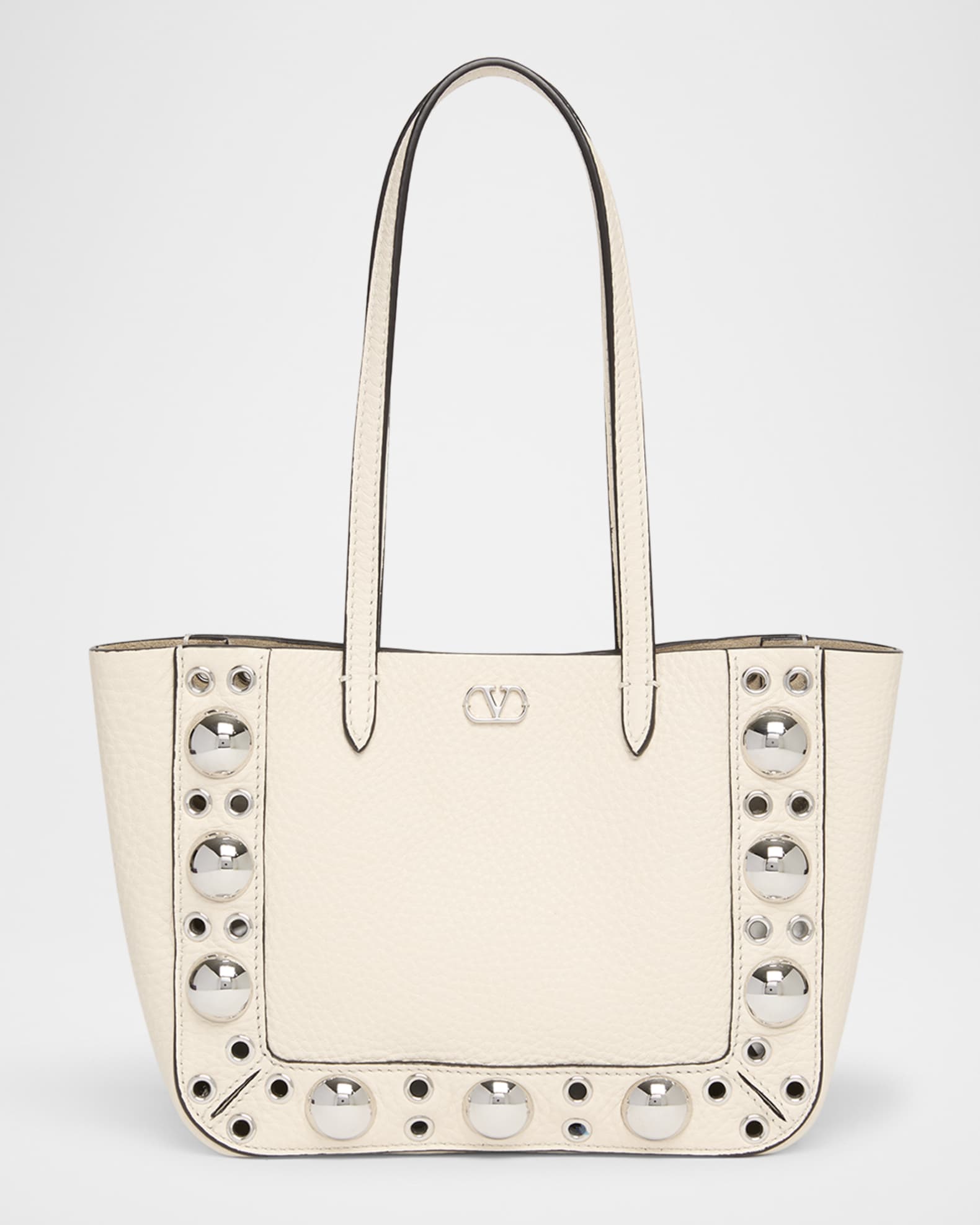 【関税&送料込】Valentino Garavani Mini Tote Nellcote Ri Valentino Garavani Nellcote Mirror-Embellished Suede Mini