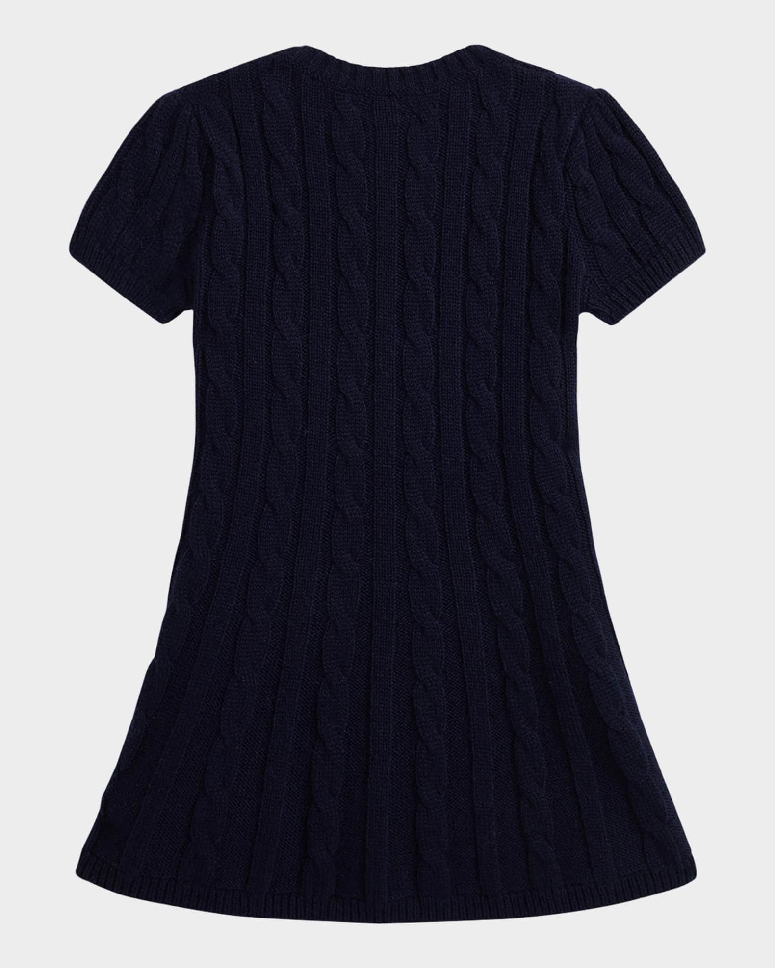 Girl's American Flag Cashmere Cable Knit Dress 1