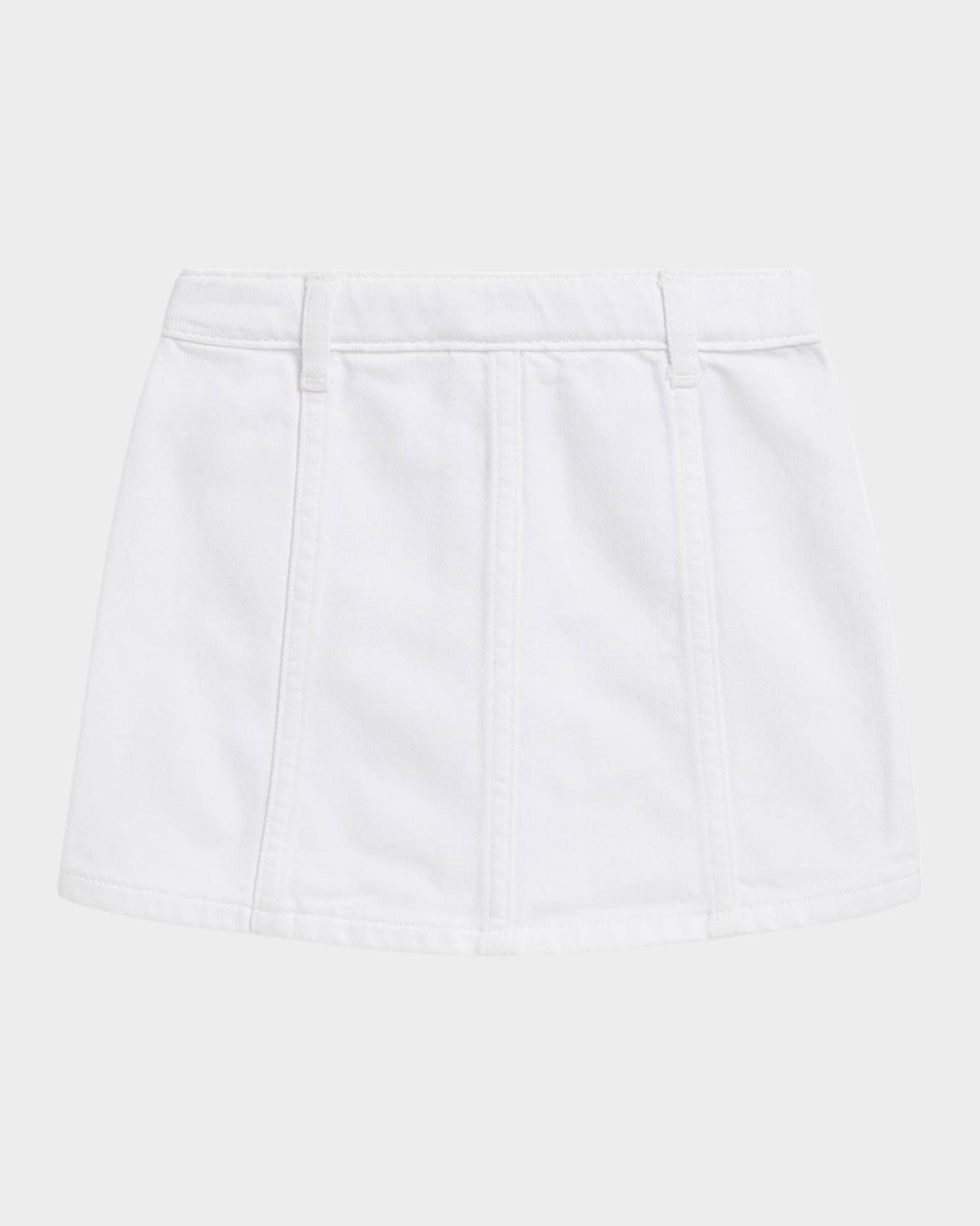 Girl's Denim Patch Pocket Mini Skirt, Size 2-6X 1