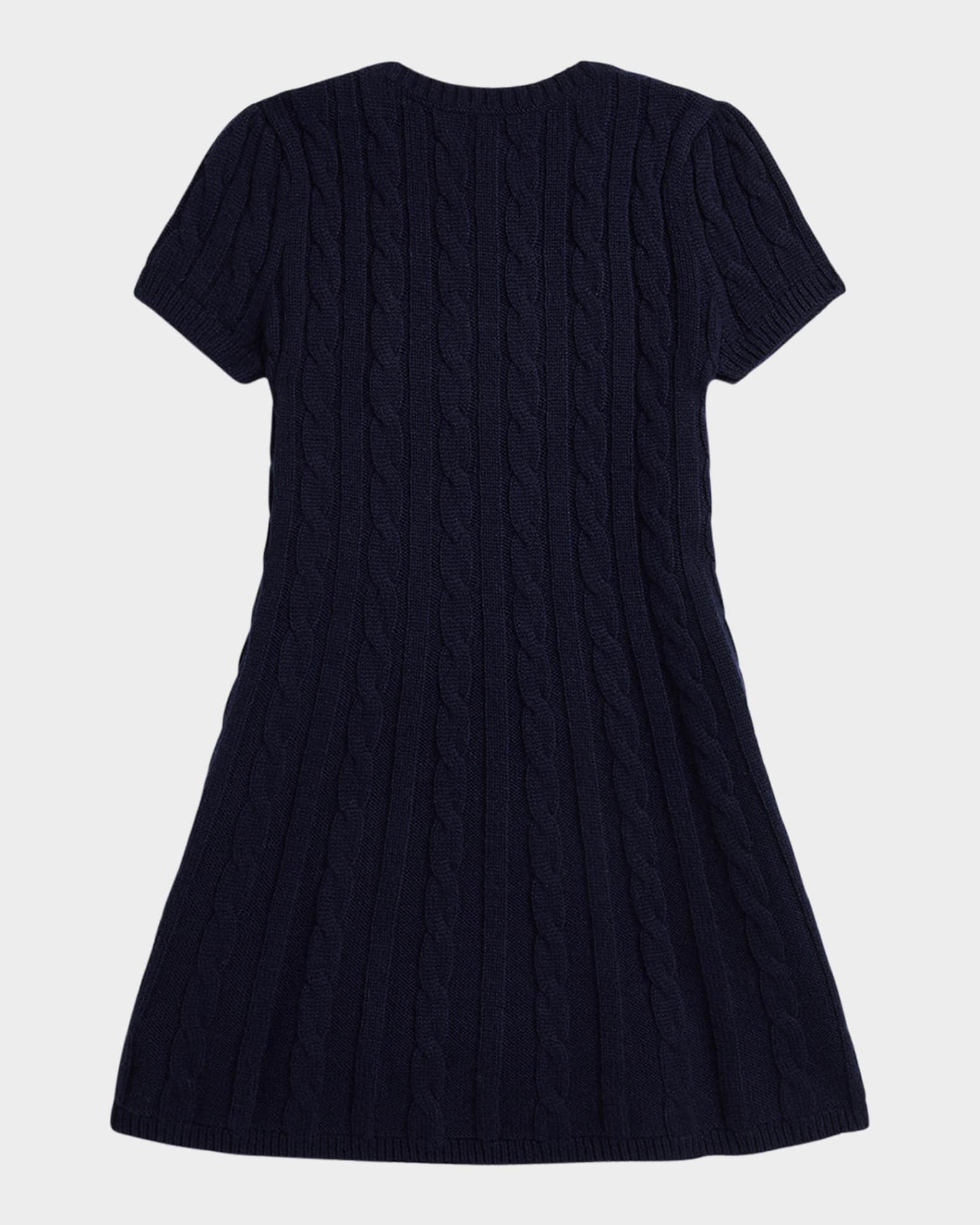 Girl's American Flag Cashmere Cable Knit Dress 1
