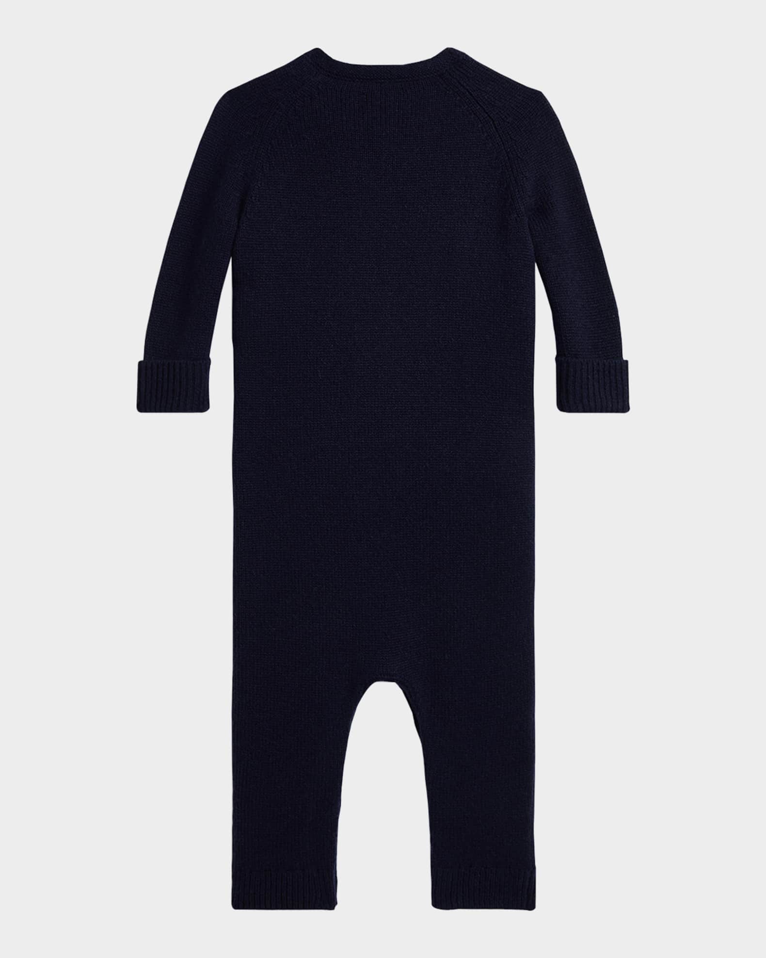 Boy's American Flag Cashmere Romper, Size Newborn-12M 1