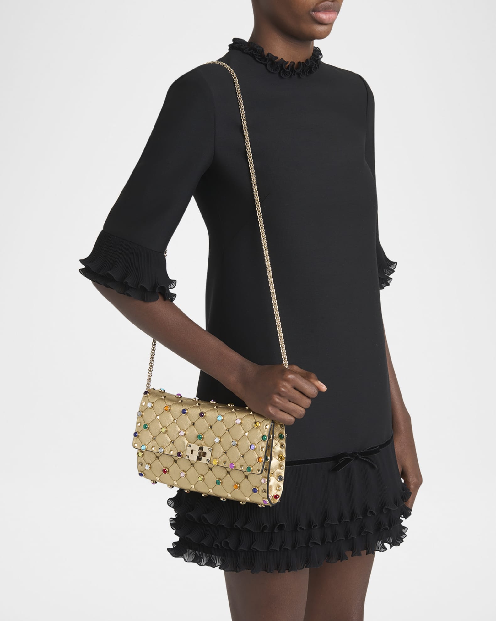 Valentino Garavani Quilted Rockstud Nappa Leather Shoulder