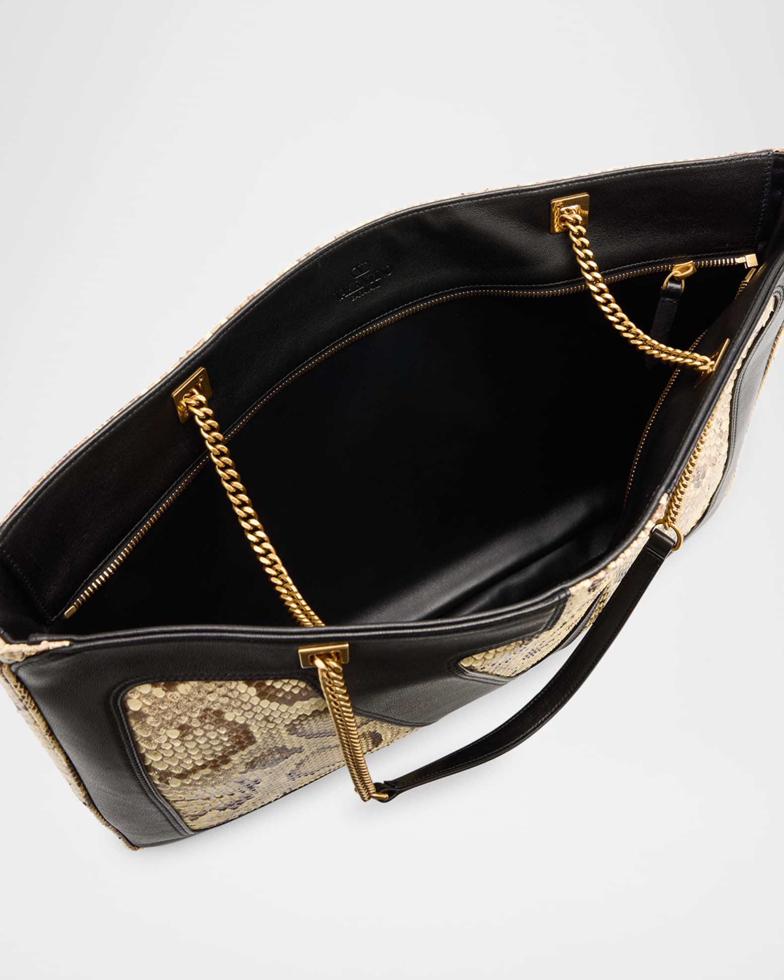Valentino Garavani Viva Superstar Snakeskin & Leather Tote Bag