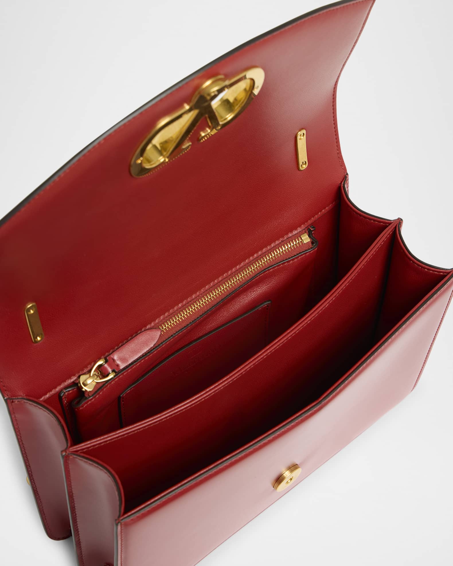 Valentino Garavani Vain VLOGO Leather Shoulder Bag | Neiman Marcus
