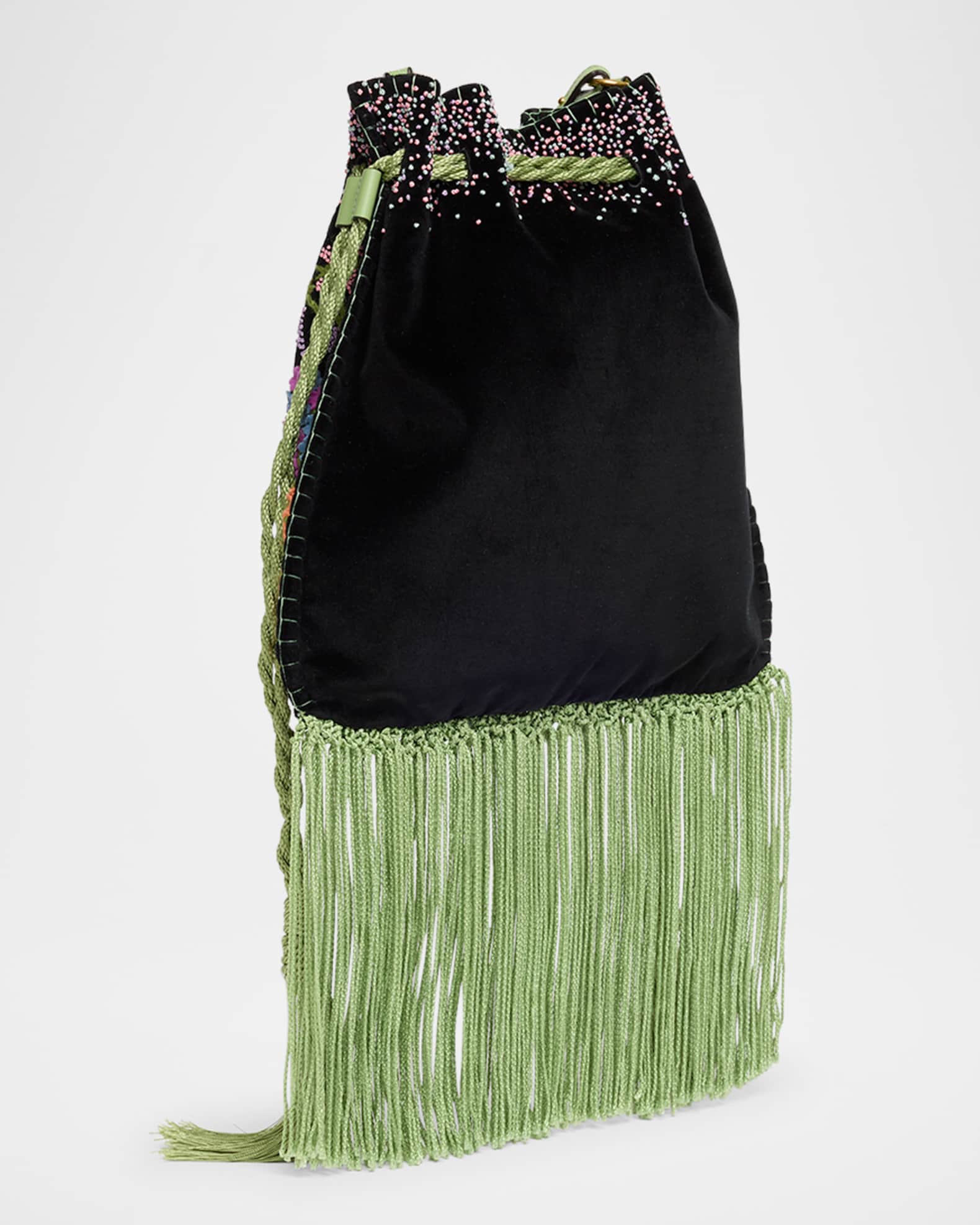 レザー NELLCOTE CROSSBODY BAG Valentino Garavani Nellcote Floral-Embroidered Suede