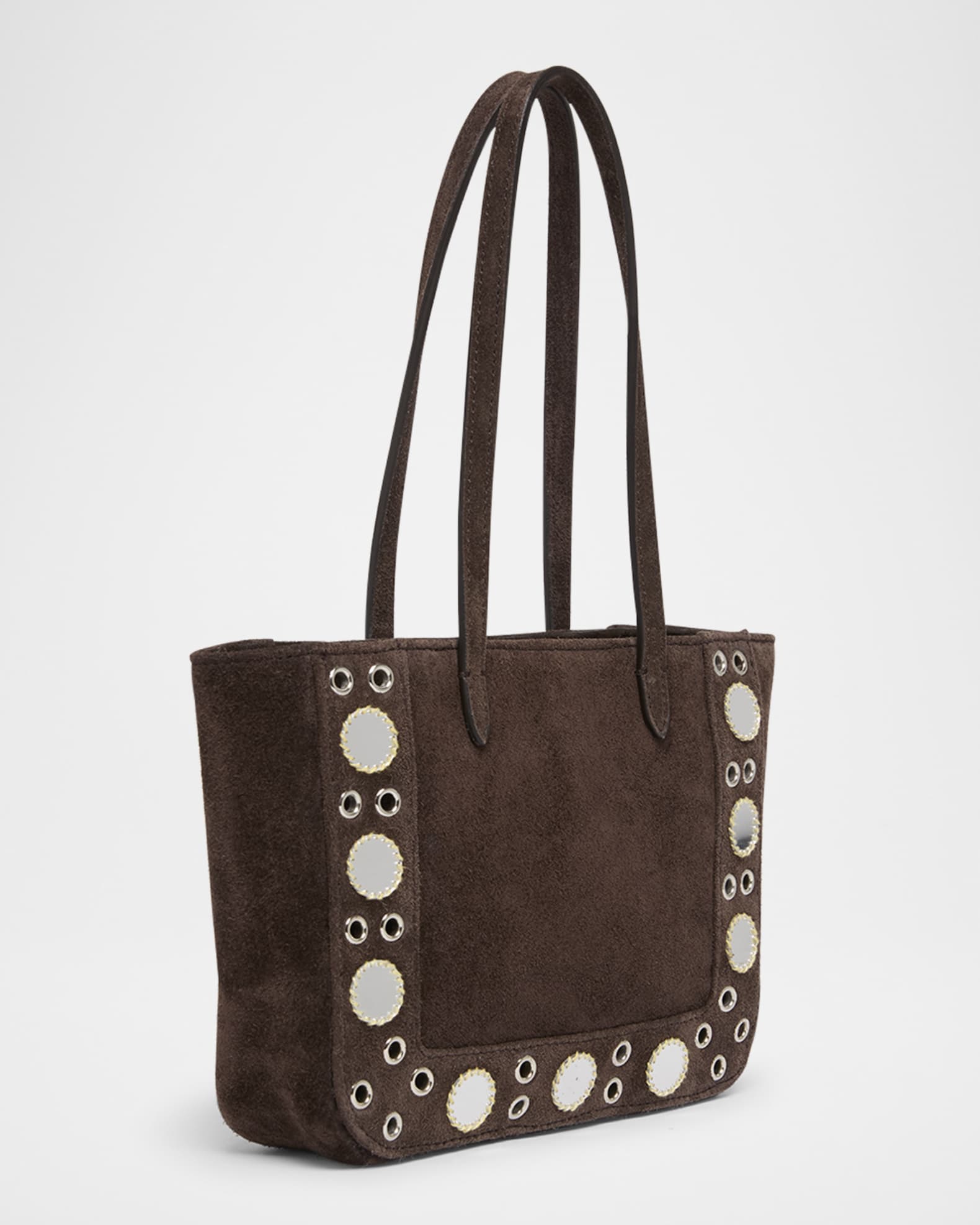 Valentino Garavani Nellcote Mirror-Embellished Suede Mini