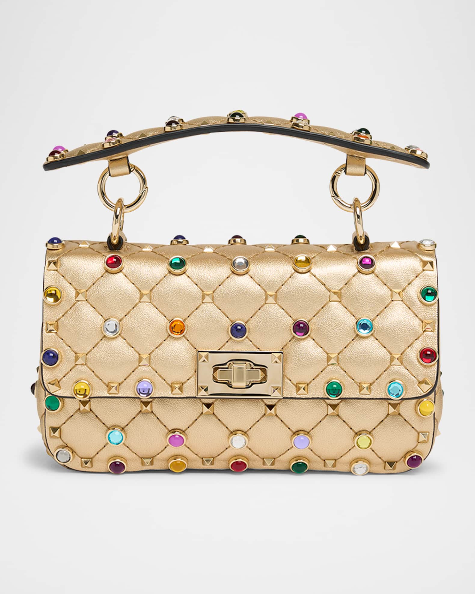 Valentino Garavani Quilted Laminated Leather Rockstud