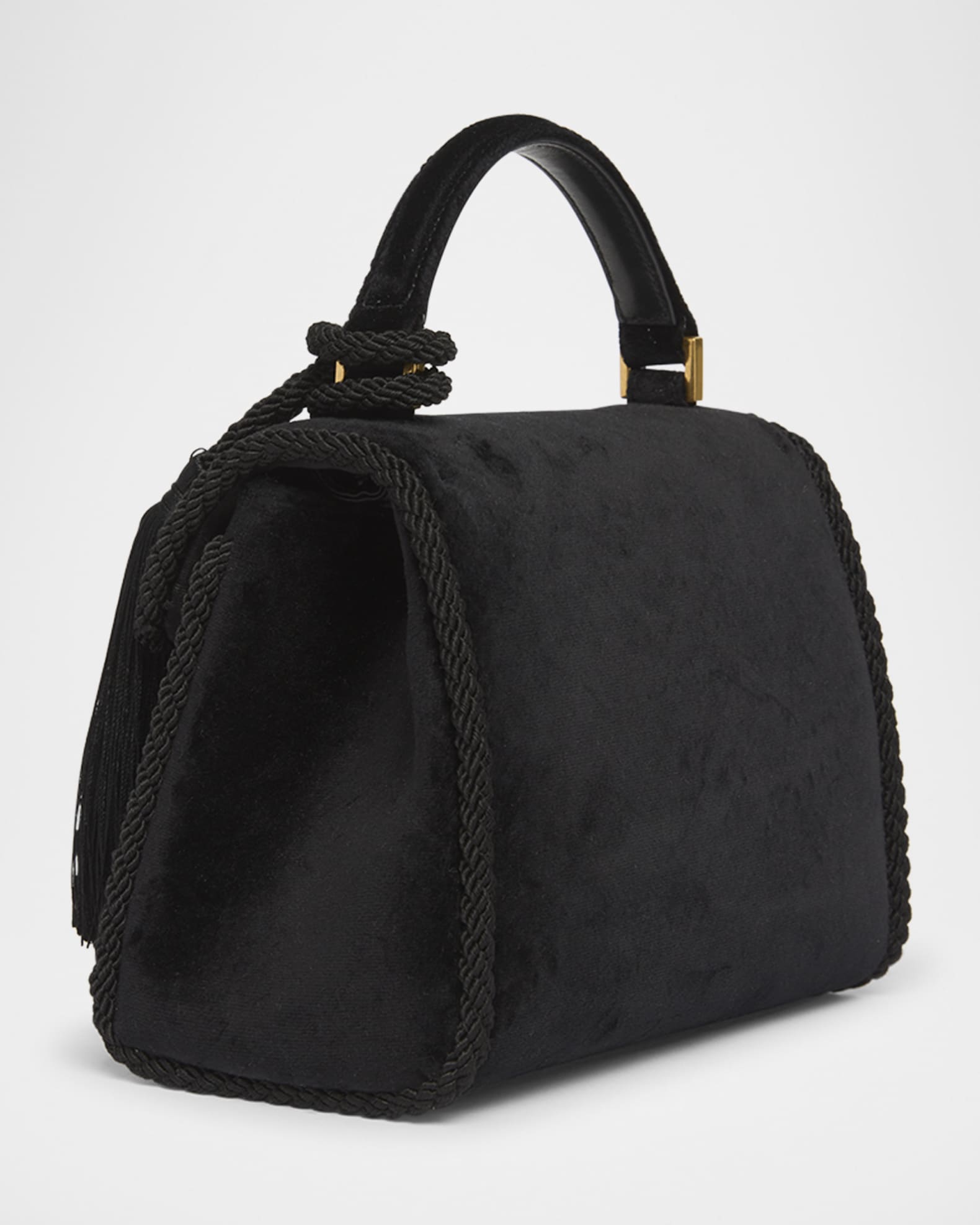 2024年最新入荷 Valentino Garavani VSLING Mini Velvet Top-Handle Bag ニット/セーター
