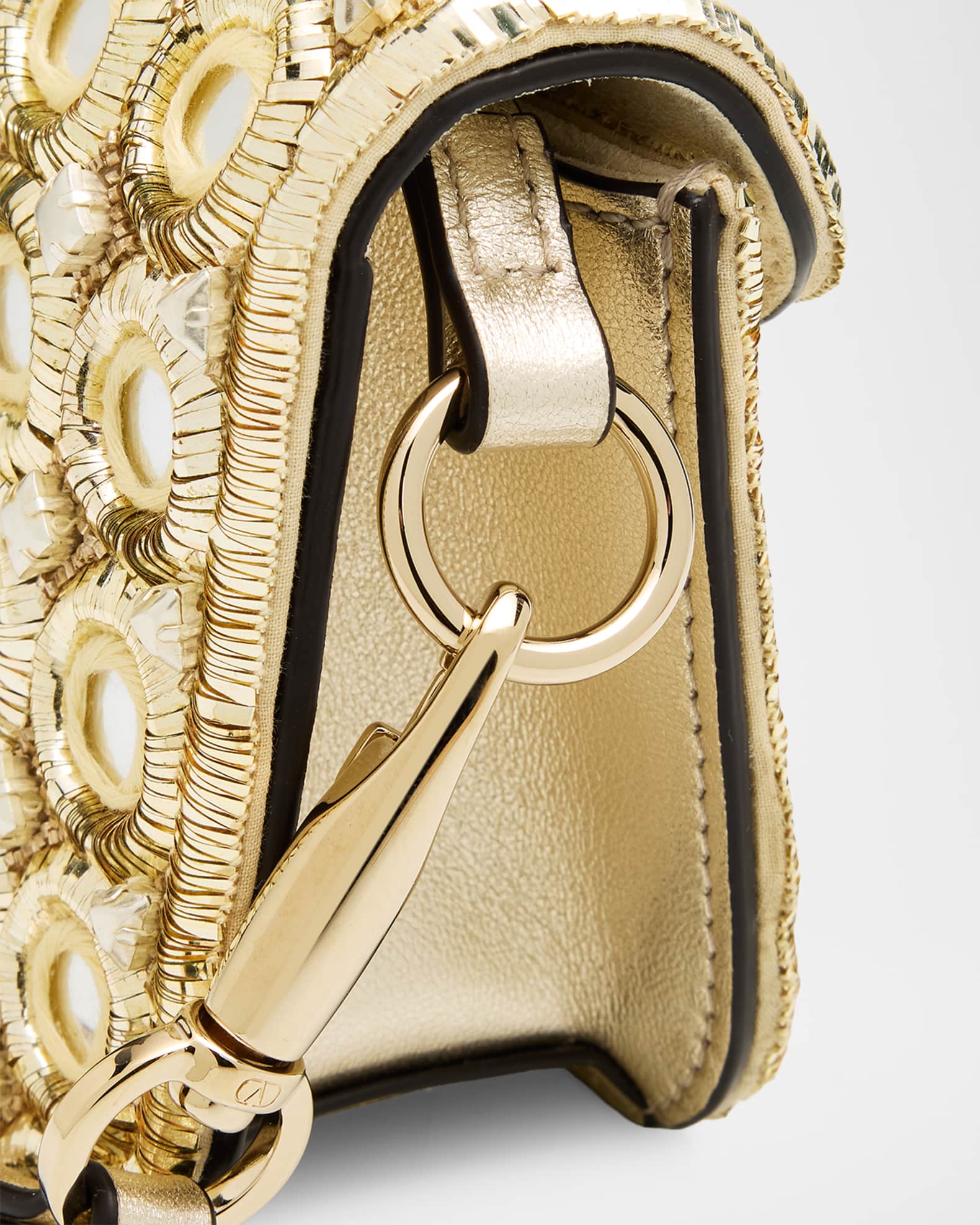 Valentino Garavani Loco Small Mirror Embellished Shoulder Bag