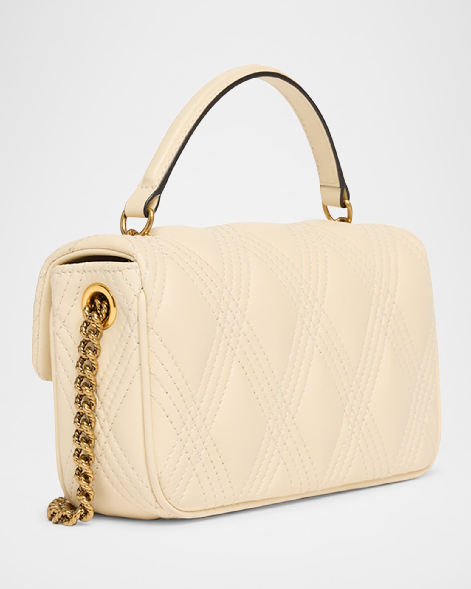 Rockstud Quilted Leather Top-Handle Bag 1
