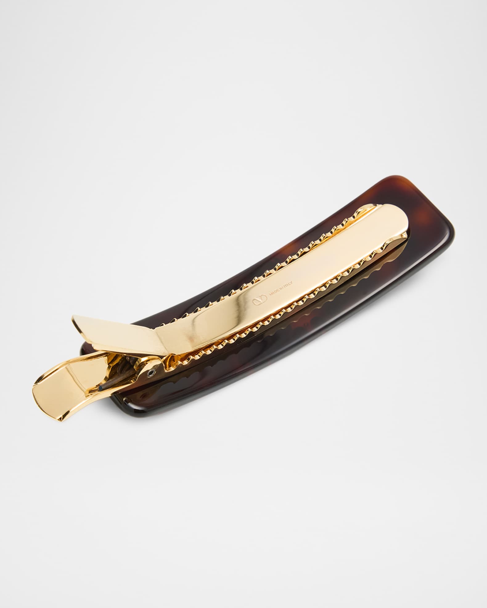 Valentino Garavani Jeweled Vlogo Hair Clip | Neiman Marcus