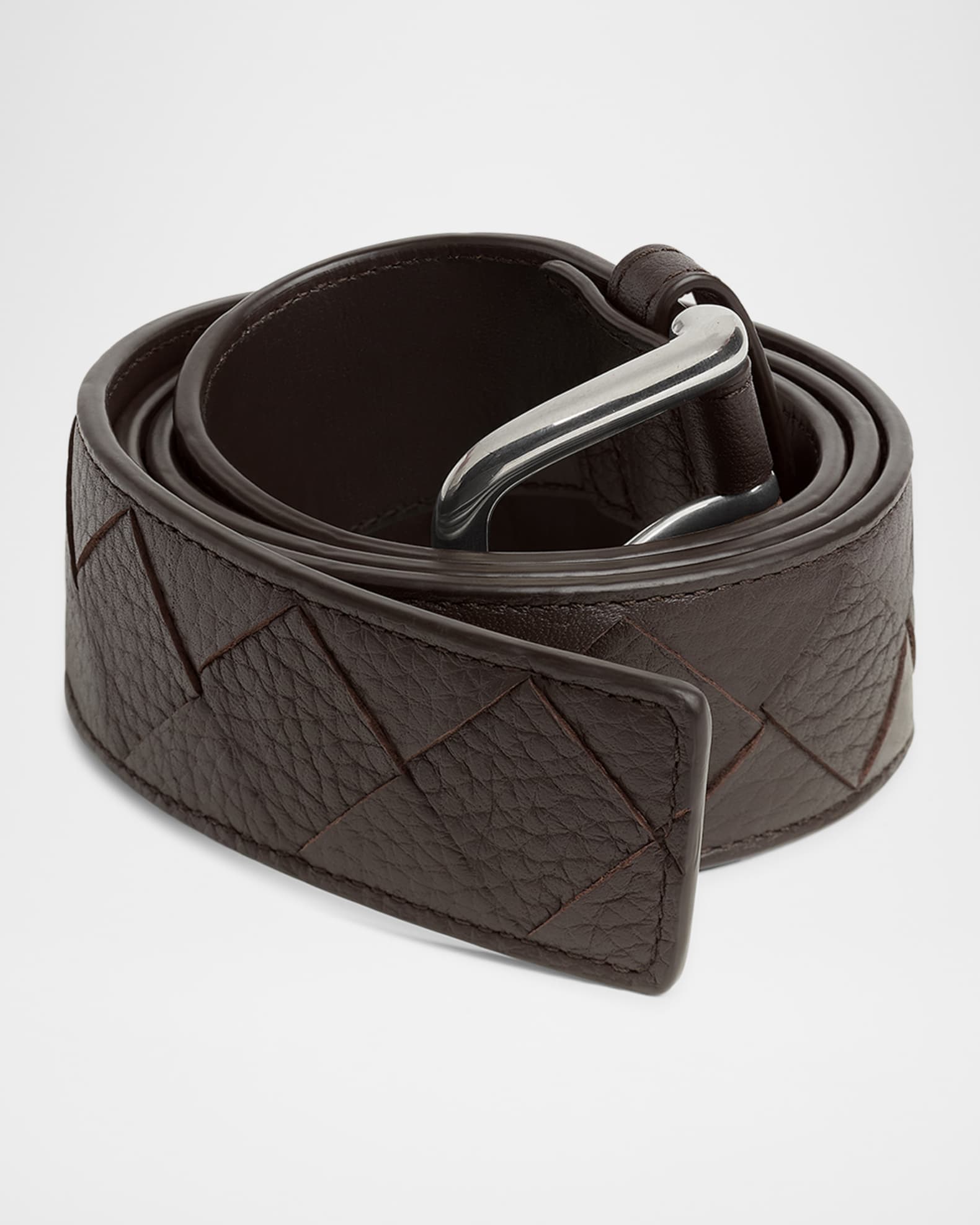 Men's Intrecciato Leather Belt 1