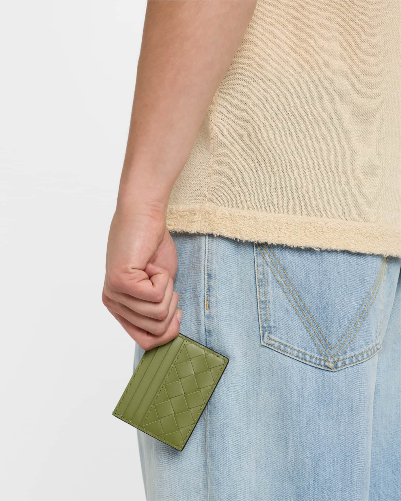 Men's Intrecciato 15 Leather Card Holder 1