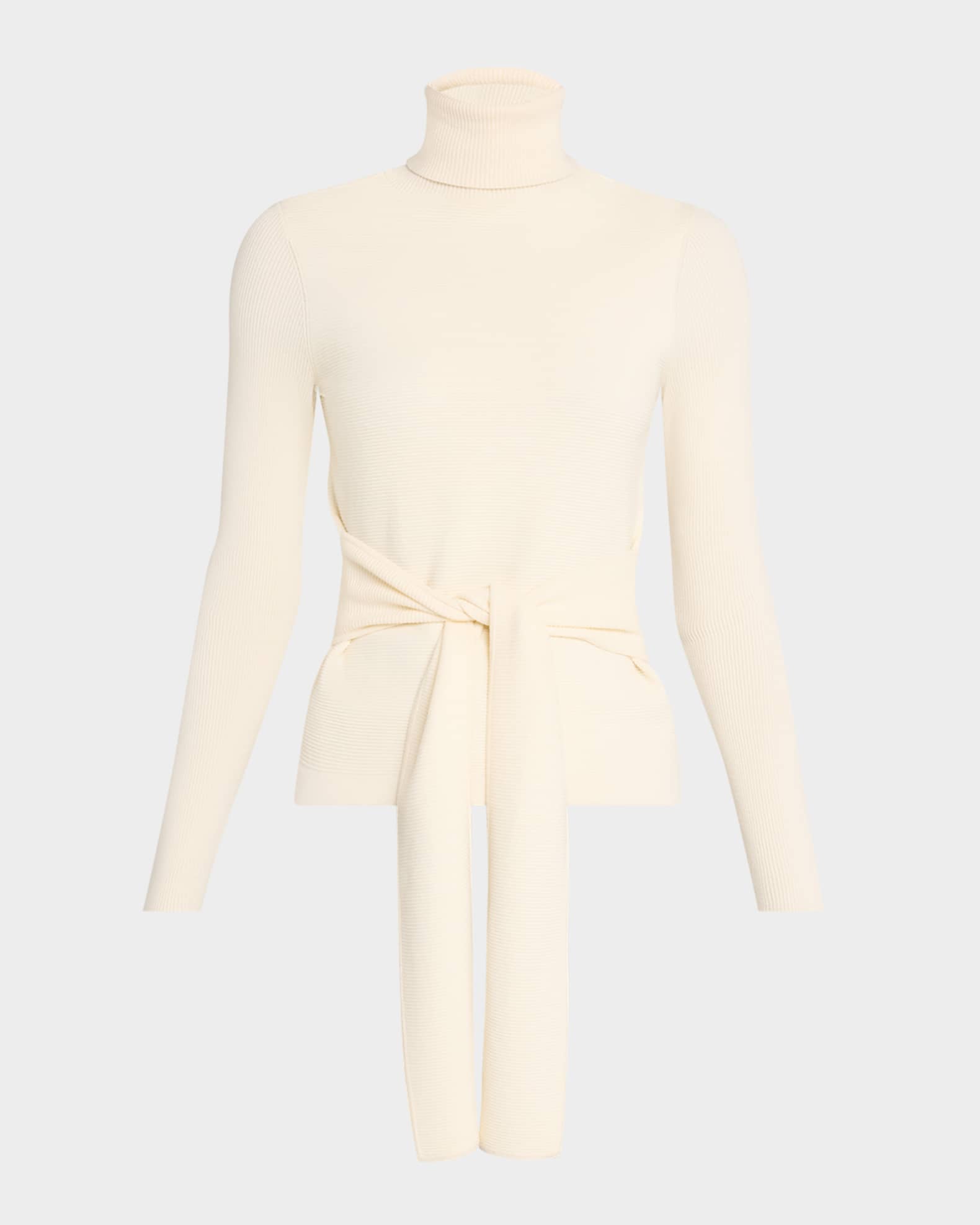 Brielle Tie-Front Turtleneck Top 0