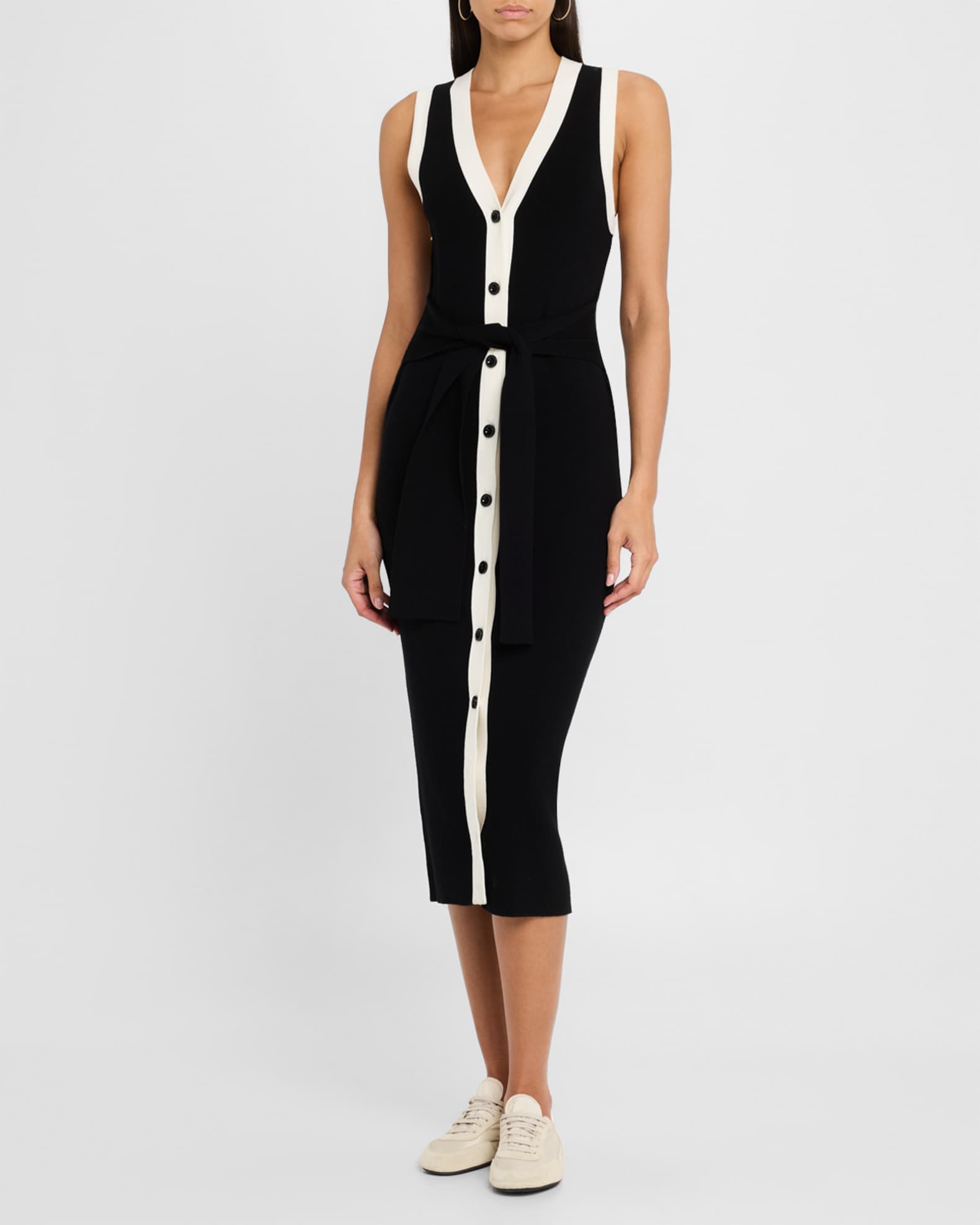 Victoria Sleeveless Tie-Front Dress 1