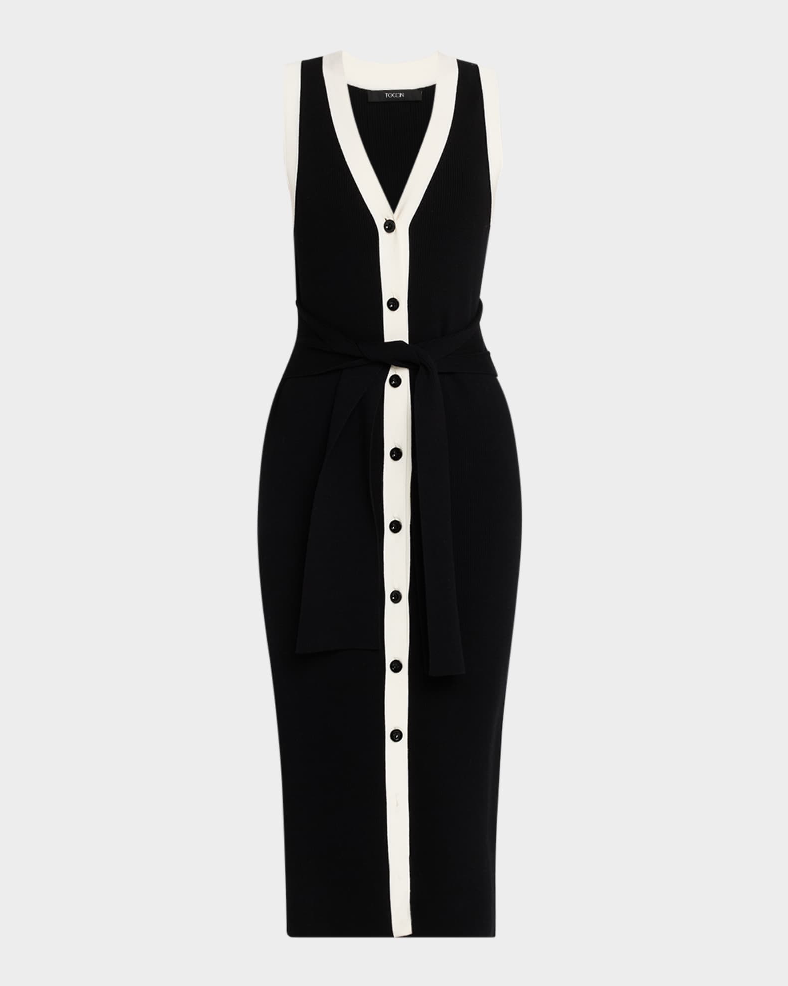 Victoria Sleeveless Tie-Front Dress 0