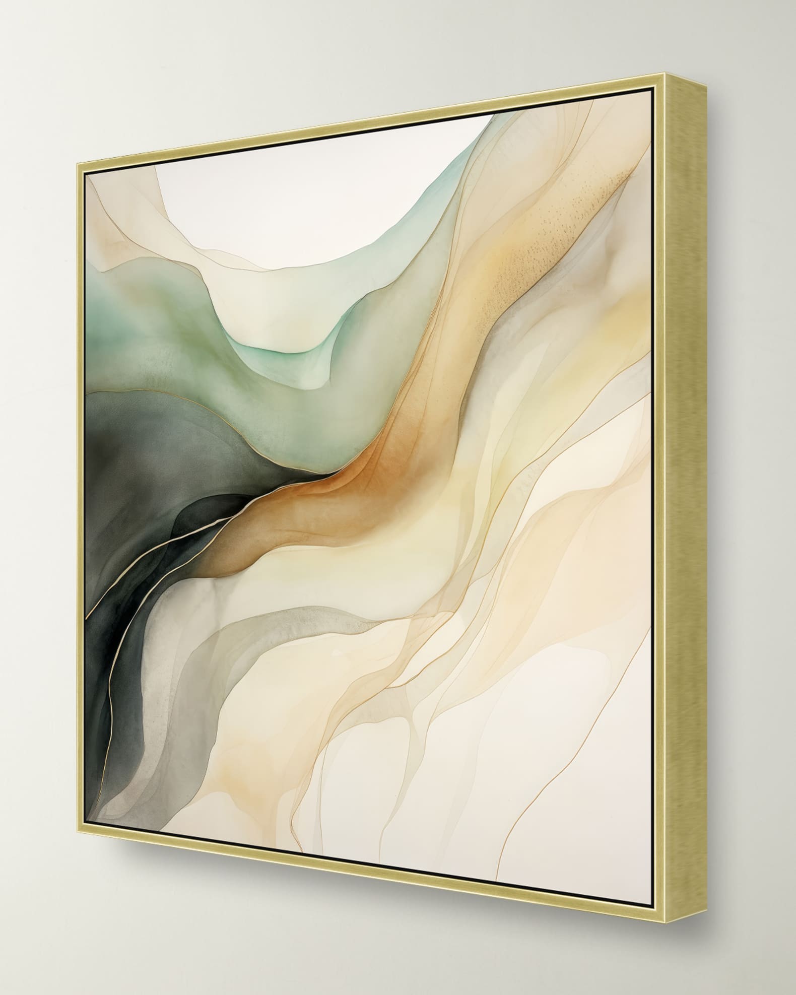 "Guilded Greens 4" Framed Giclee 1