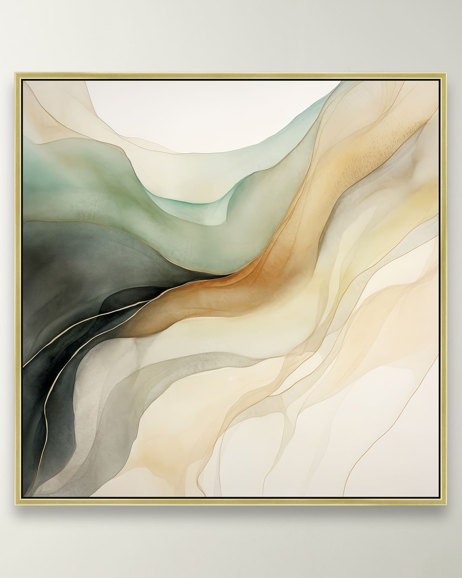 "Guilded Greens 4" Framed Giclee 0
