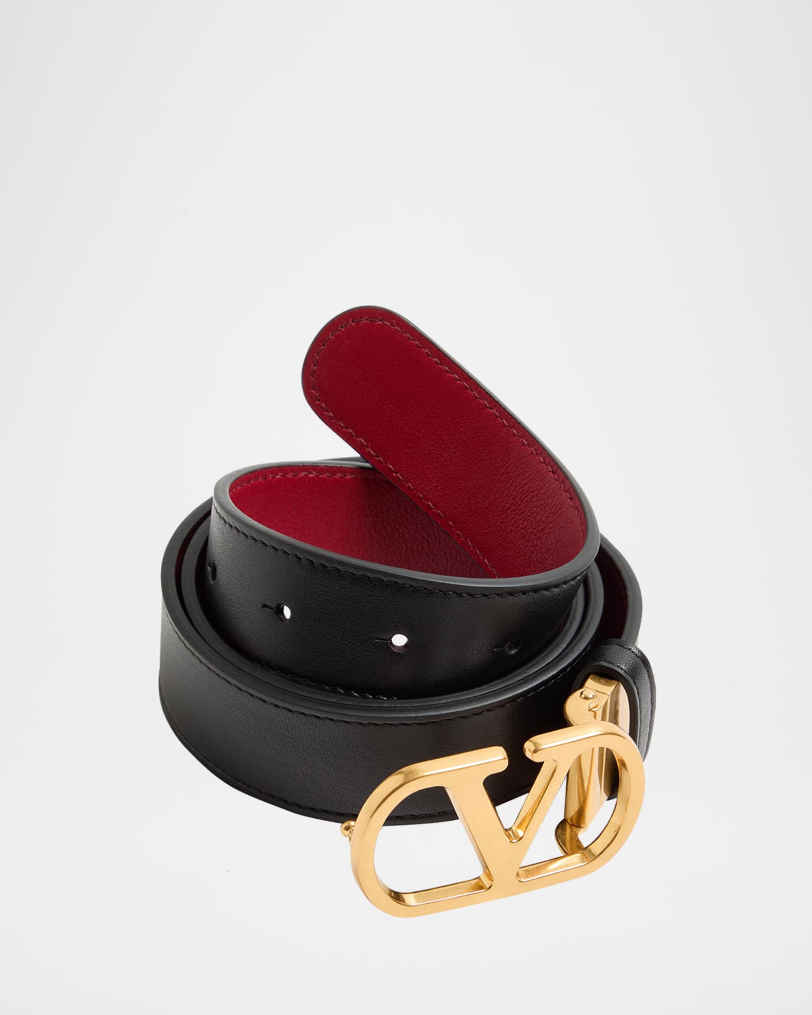 ベルト VALENTINO GARAVANI VLOGO SIGNATURE LEATHER REVERSIBLE BELT Valentino Garavani VLogo Signature Reversible Leather Belt
