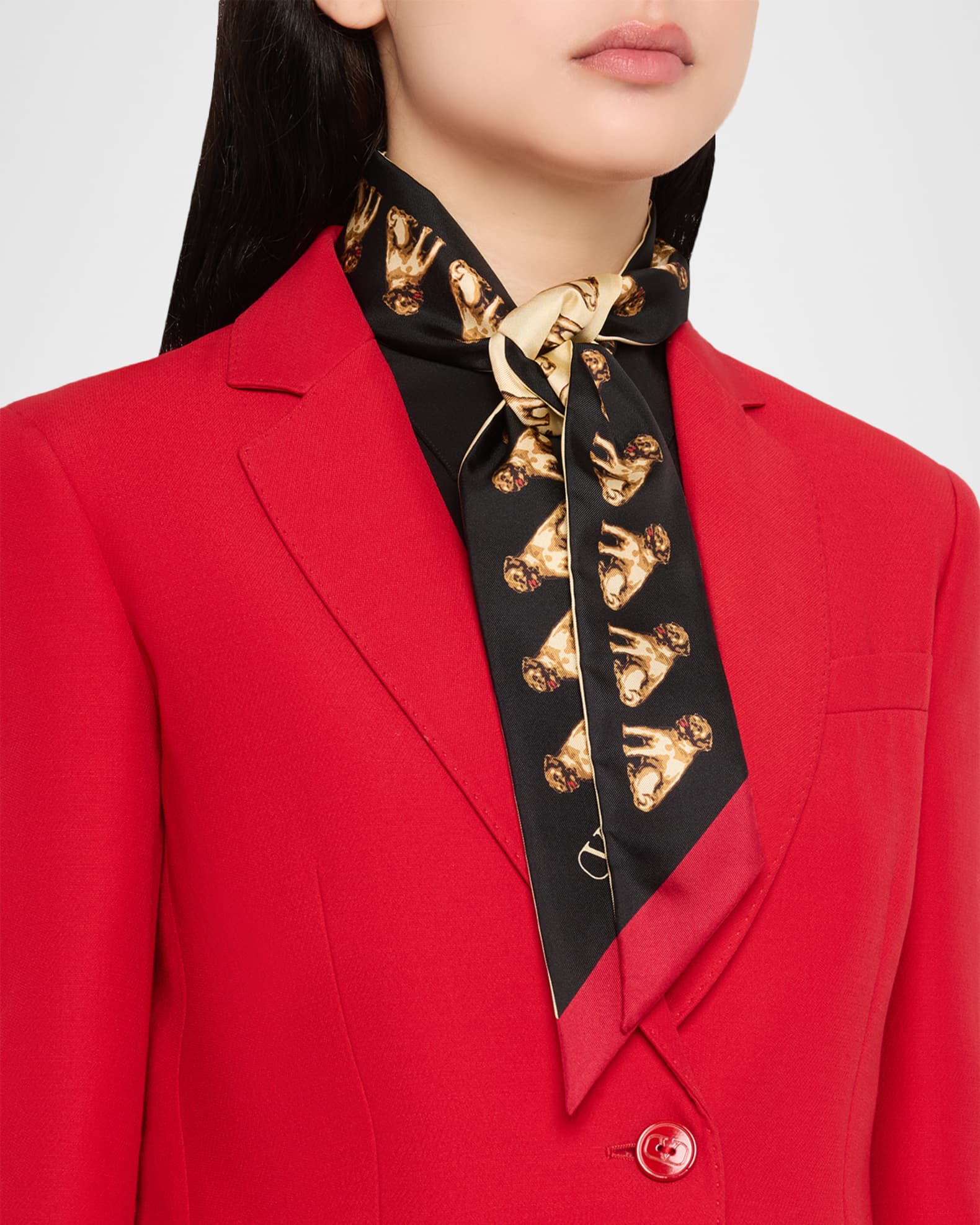 Valentino Garavani Petit Charles Silk Scarf | Neiman Marcus